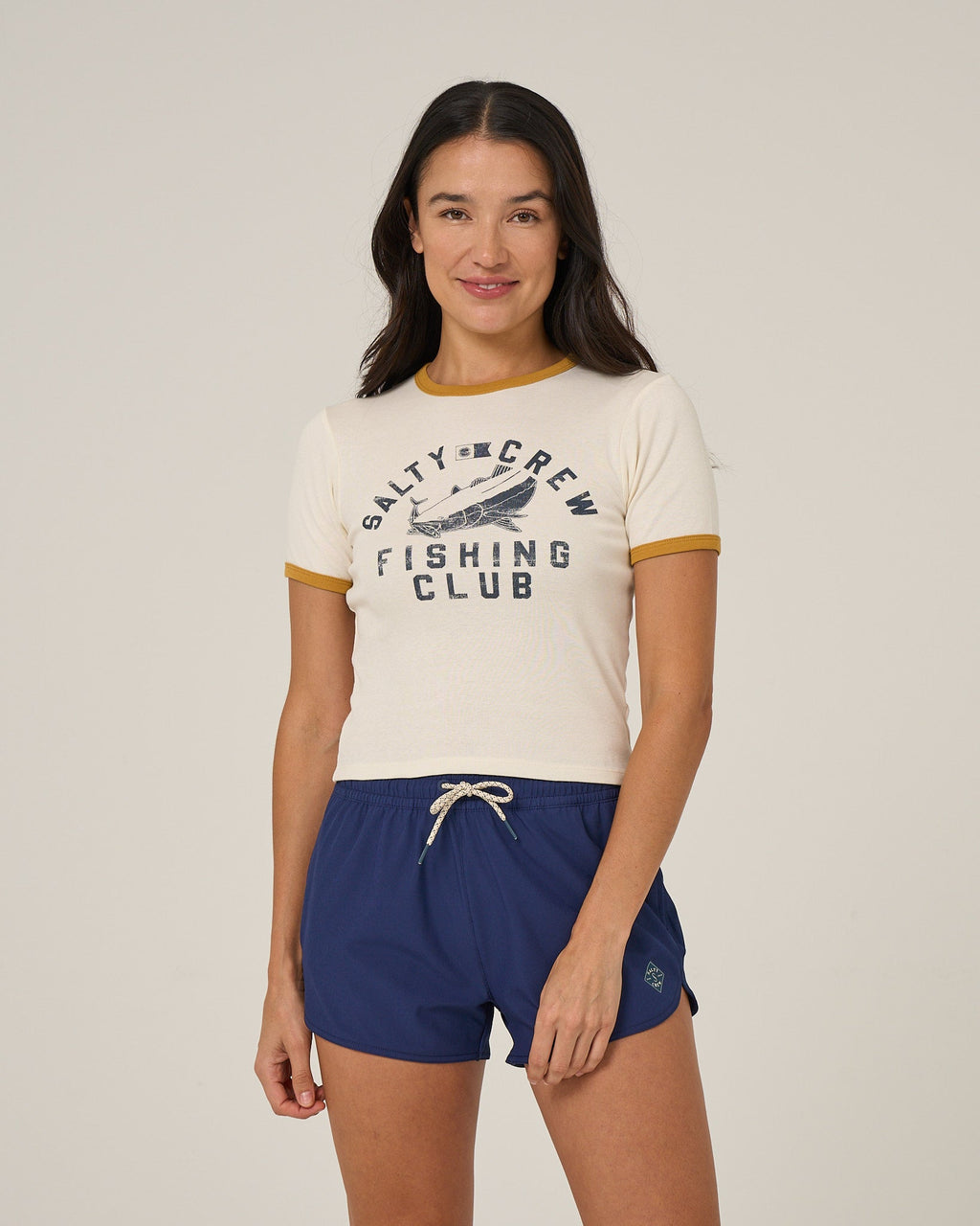 Salty Crew FISHING CLUB RINGER TEE
