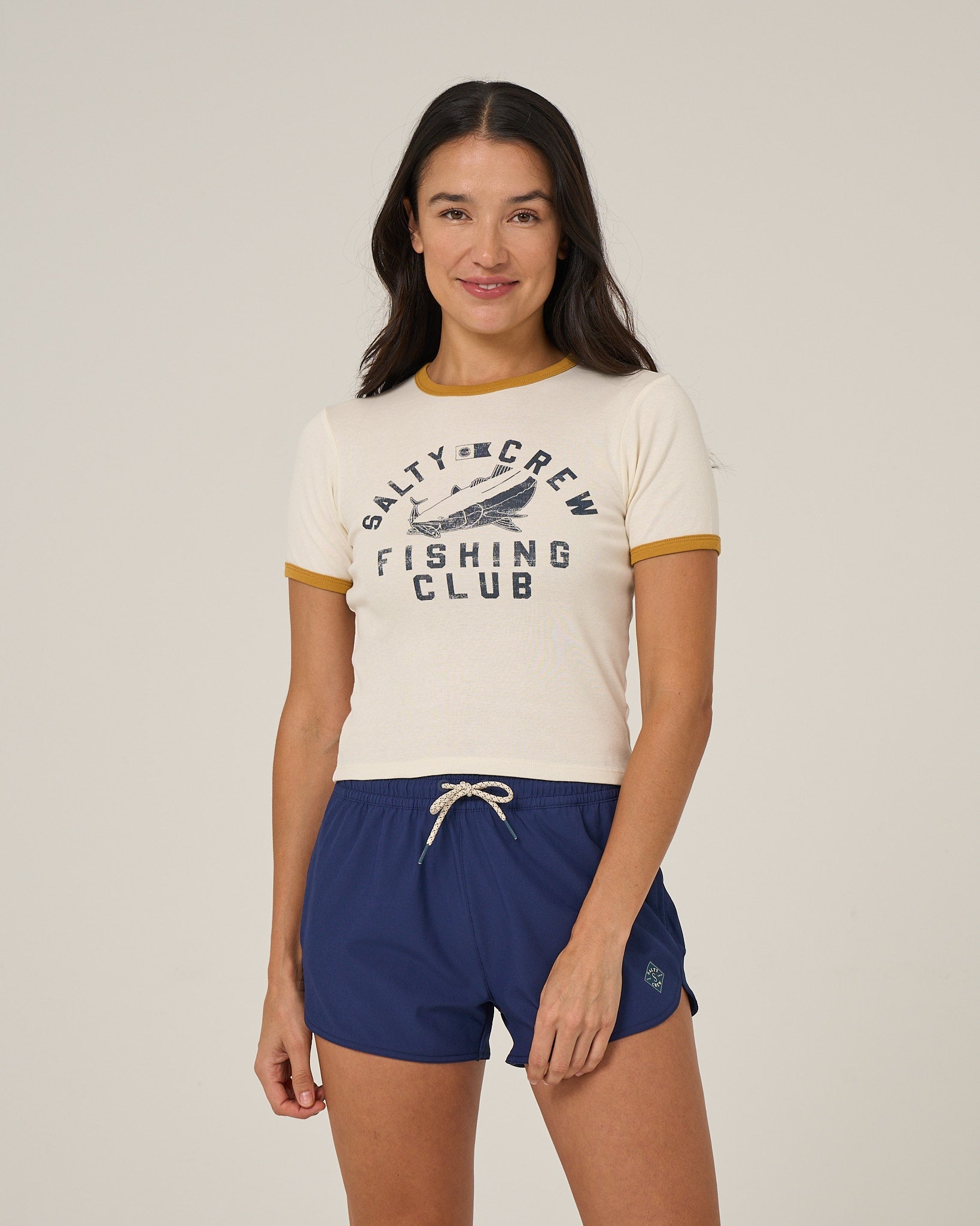 Salty Crew FISHING CLUB RINGER TEE