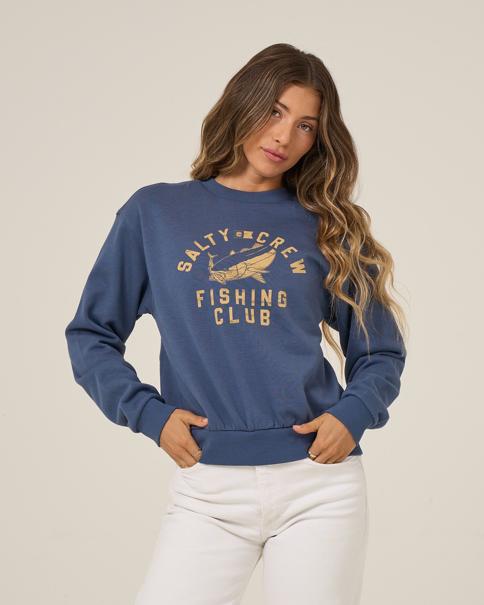 Salty Crew FISHING CLUB CREW FLEECE