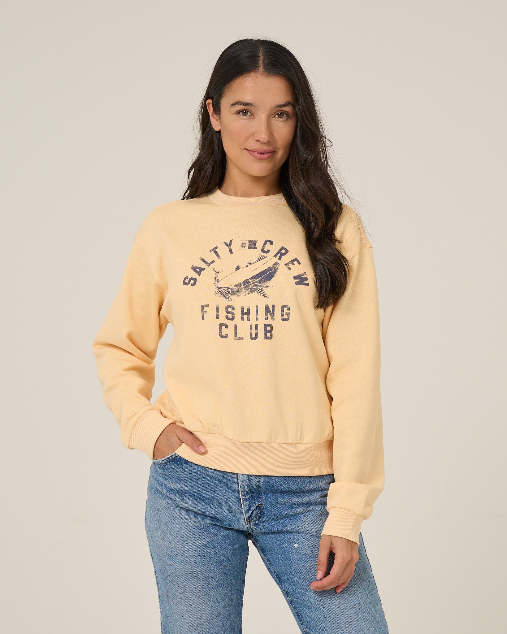 Salty Crew FISHING CLUB CREW FLEECE