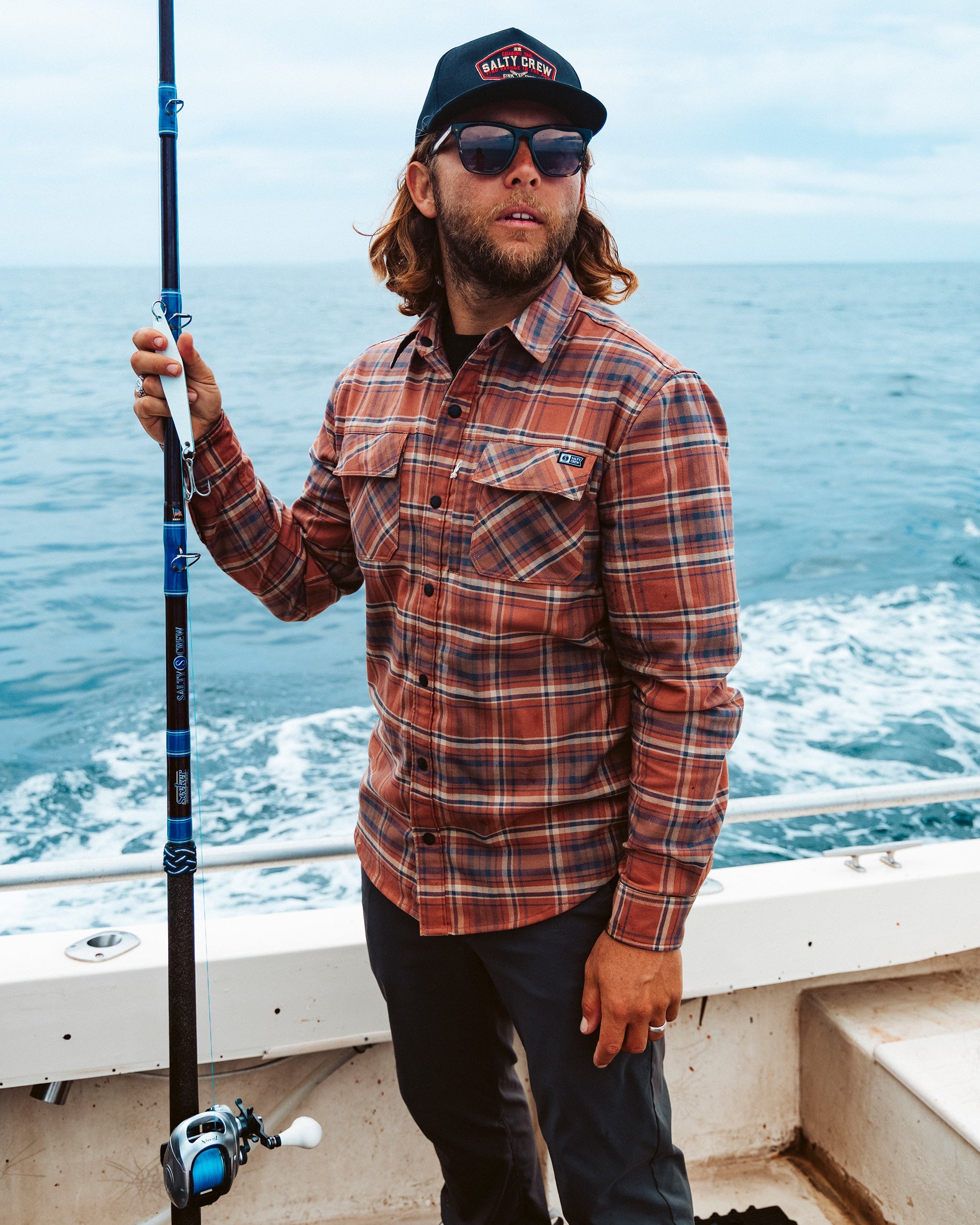 Salty Crew FATHOM LS TECH FLANNEL