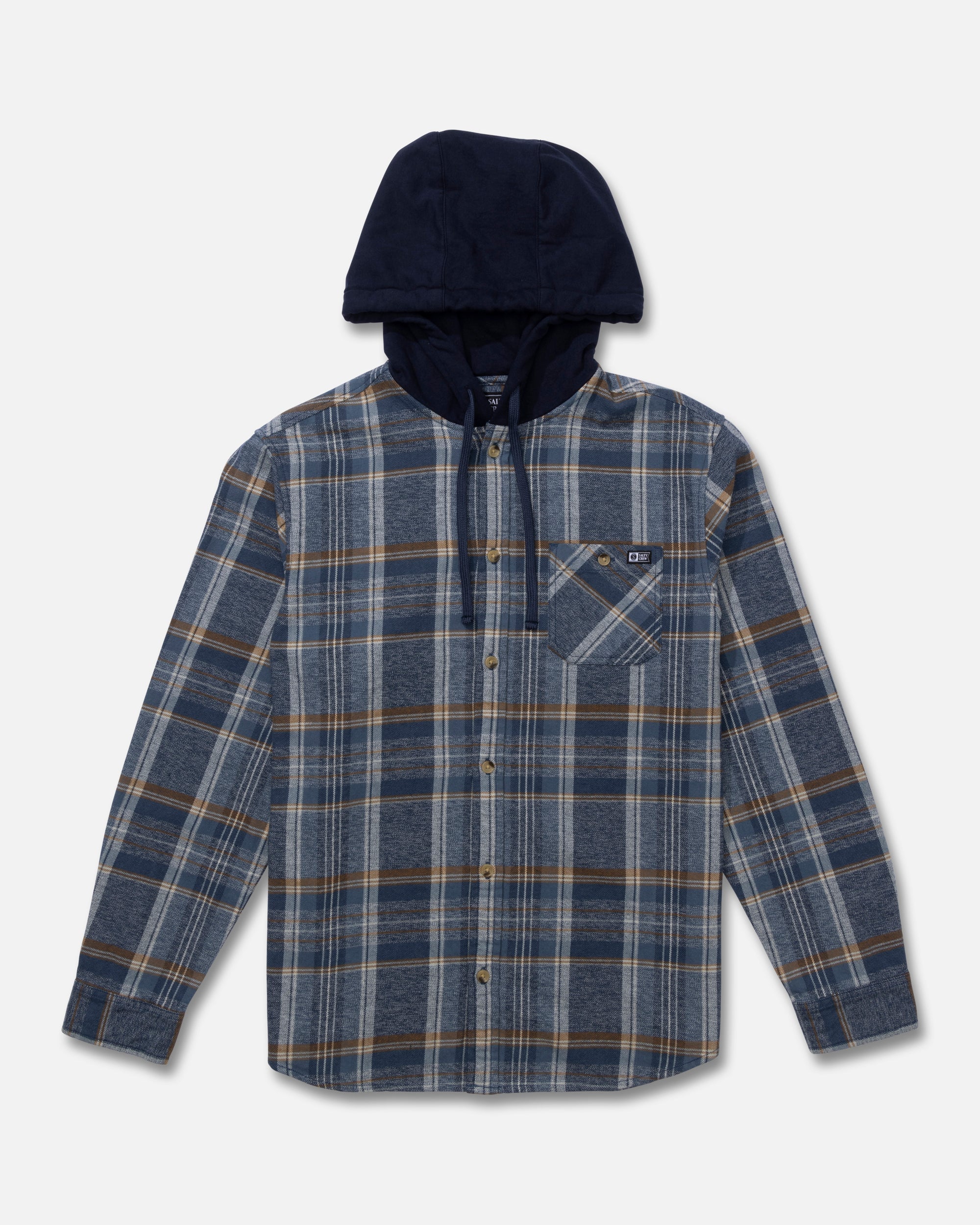 Salty Crew WHITEWASH HOODED FLANNEL