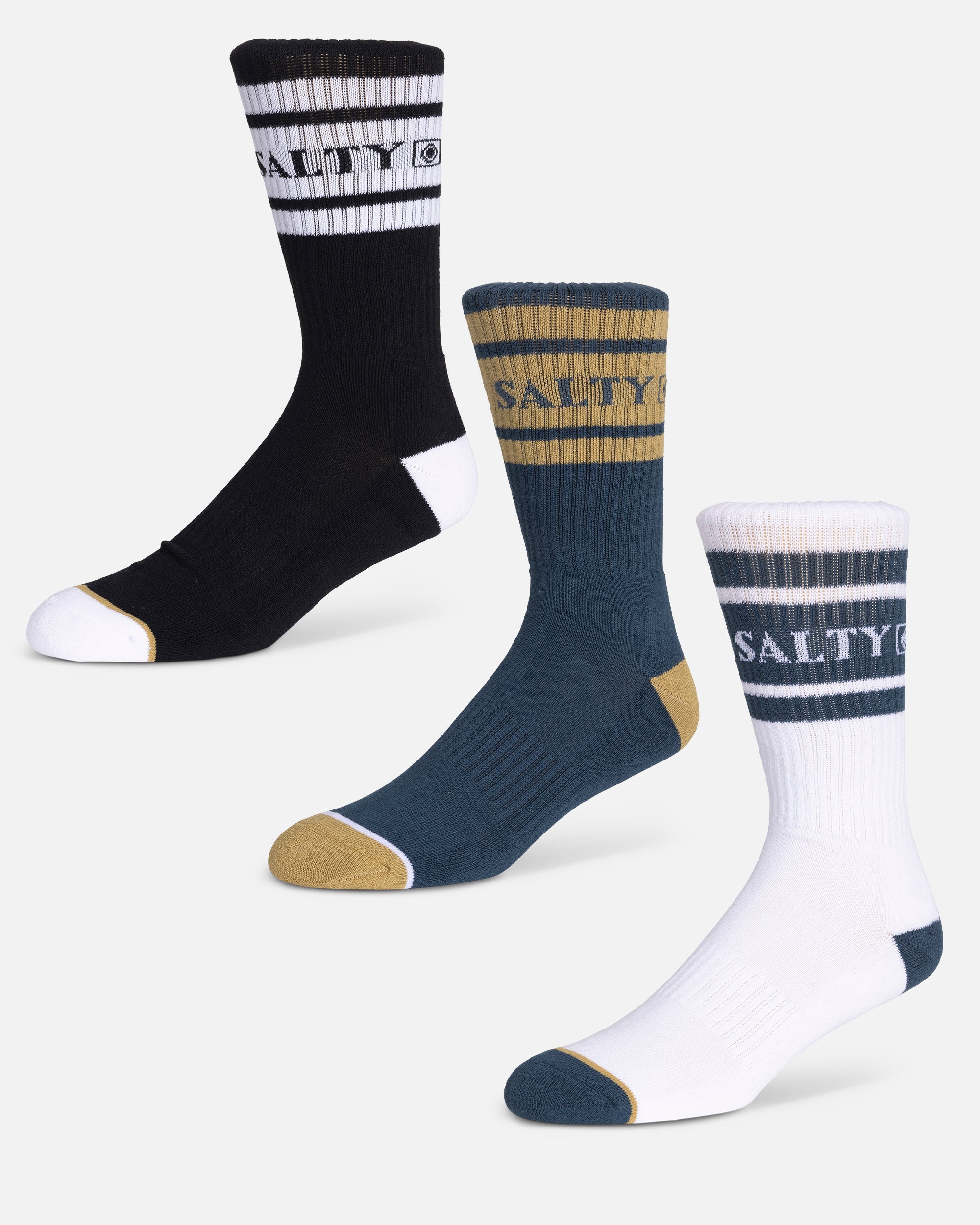 Salty Crew FLAGSHIP 3 PACK SOCK