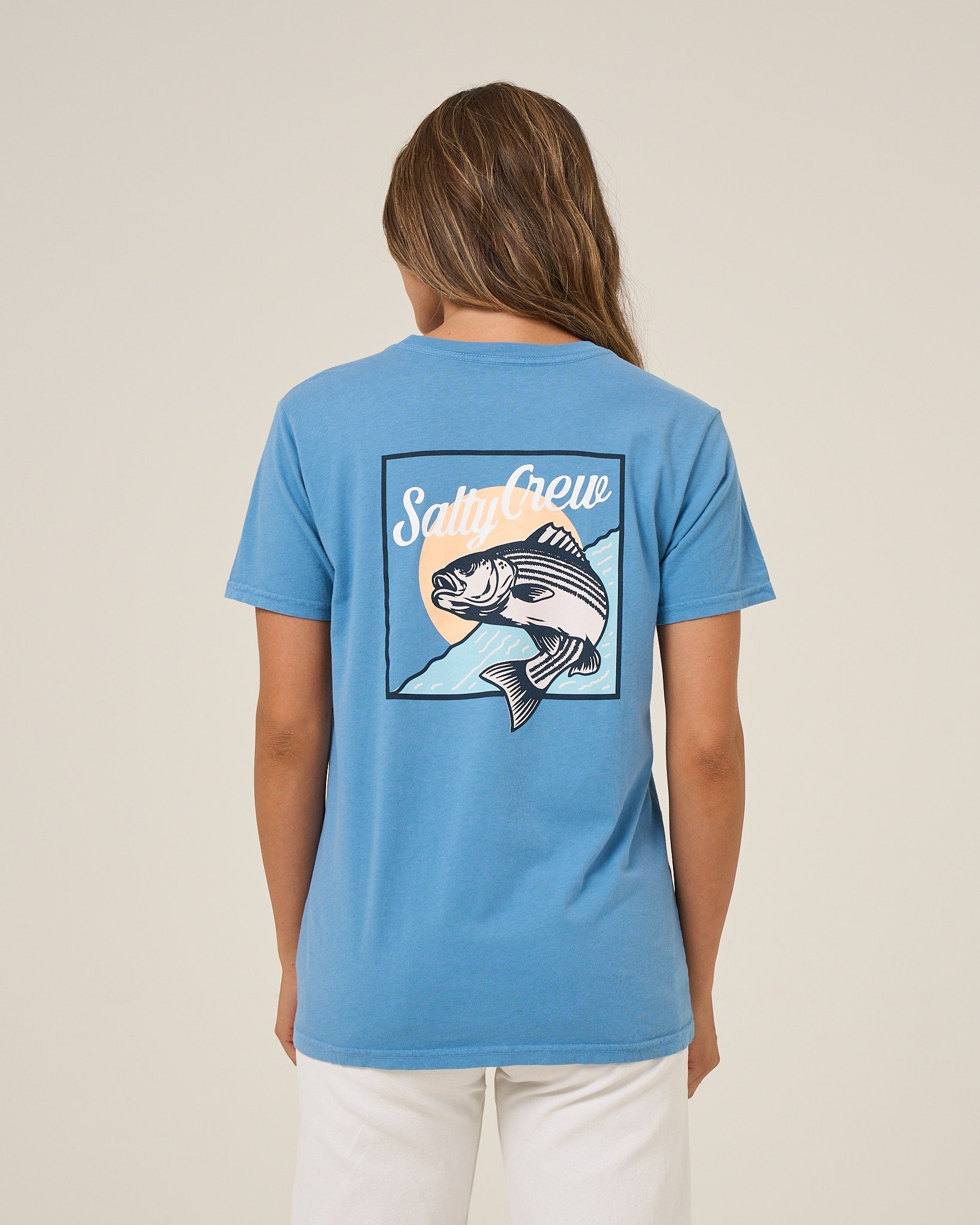 Salty Crew FISH STAMP BF TEE