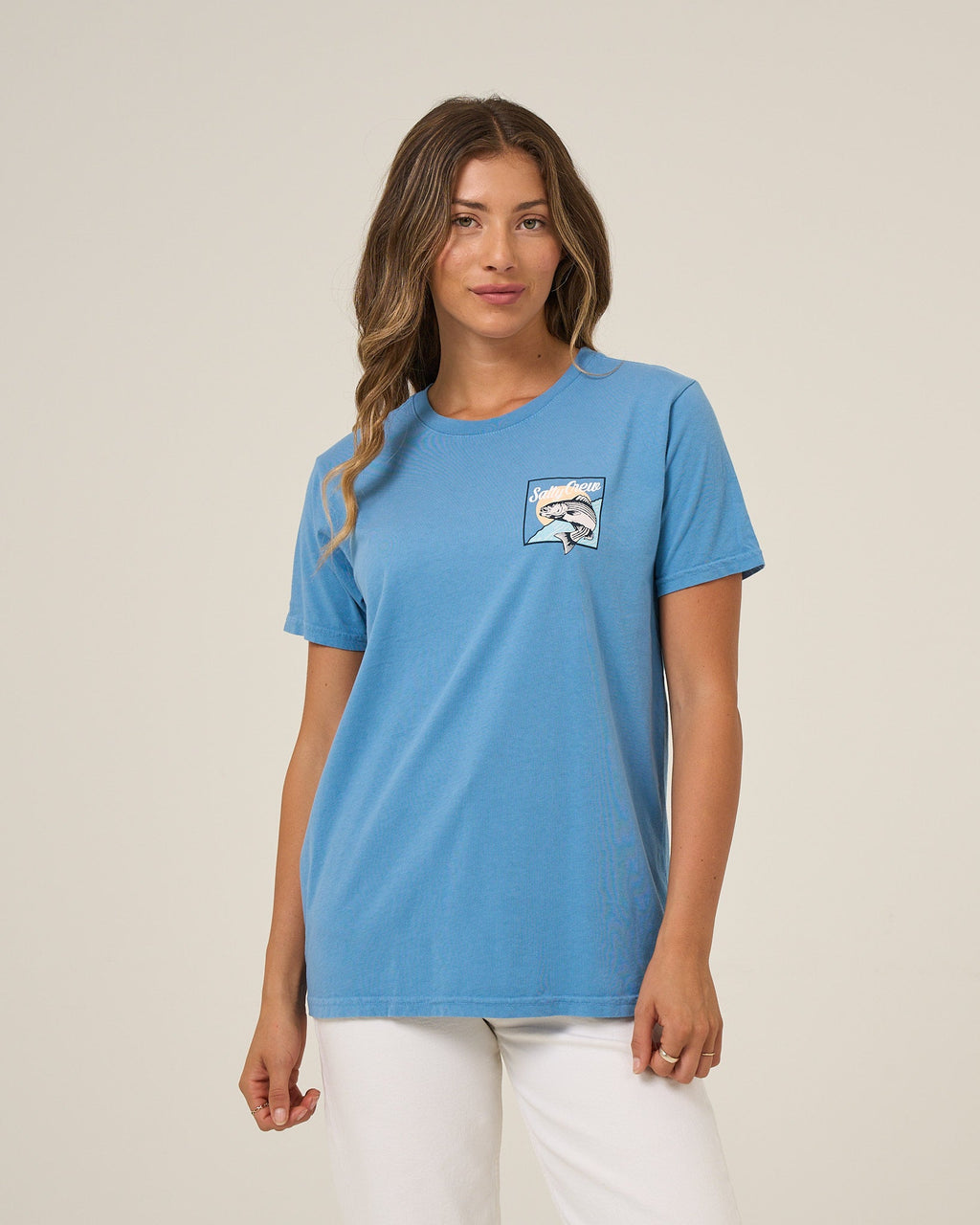 Salty Crew FISH STAMP BF TEE