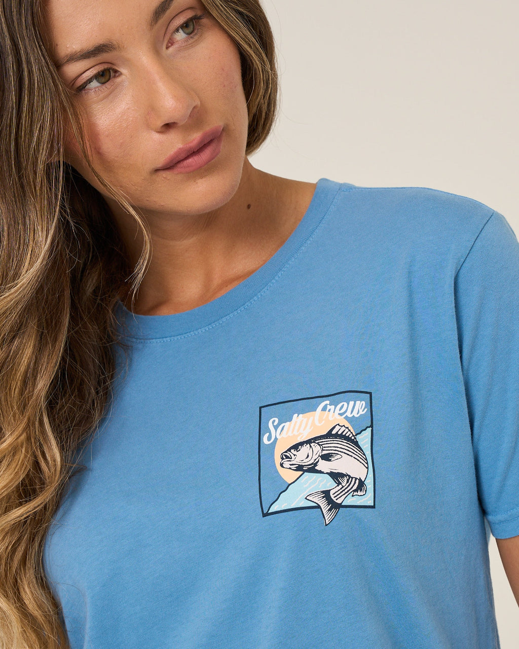 Salty Crew FISH STAMP BF TEE
