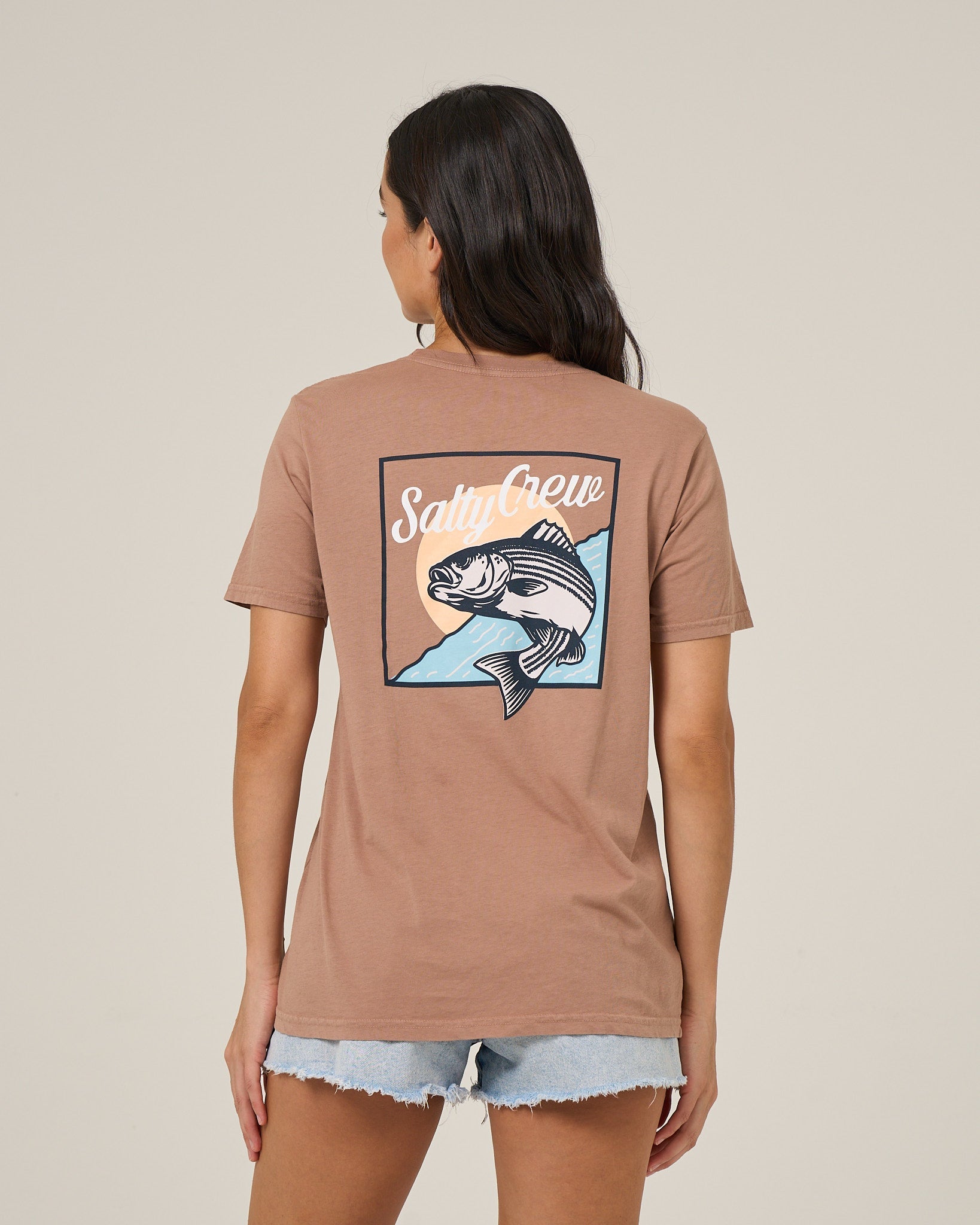Salty Crew FISH STAMP BF TEE