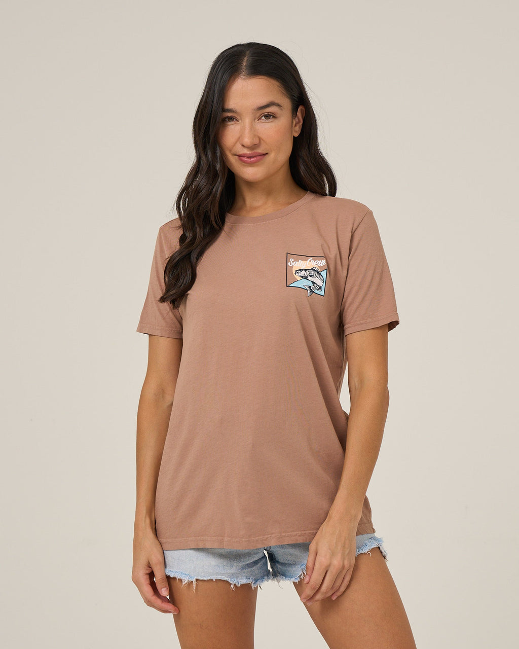Salty Crew FISH STAMP BF TEE