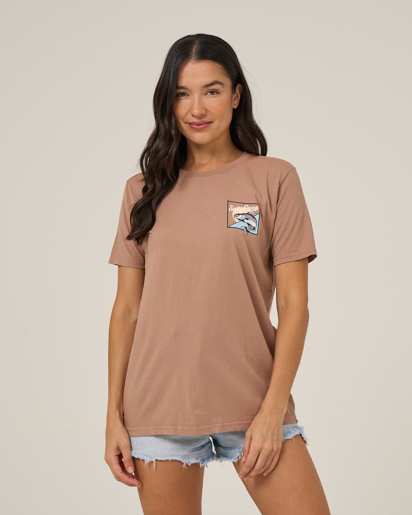 Salty Crew FISH STAMP BF TEE