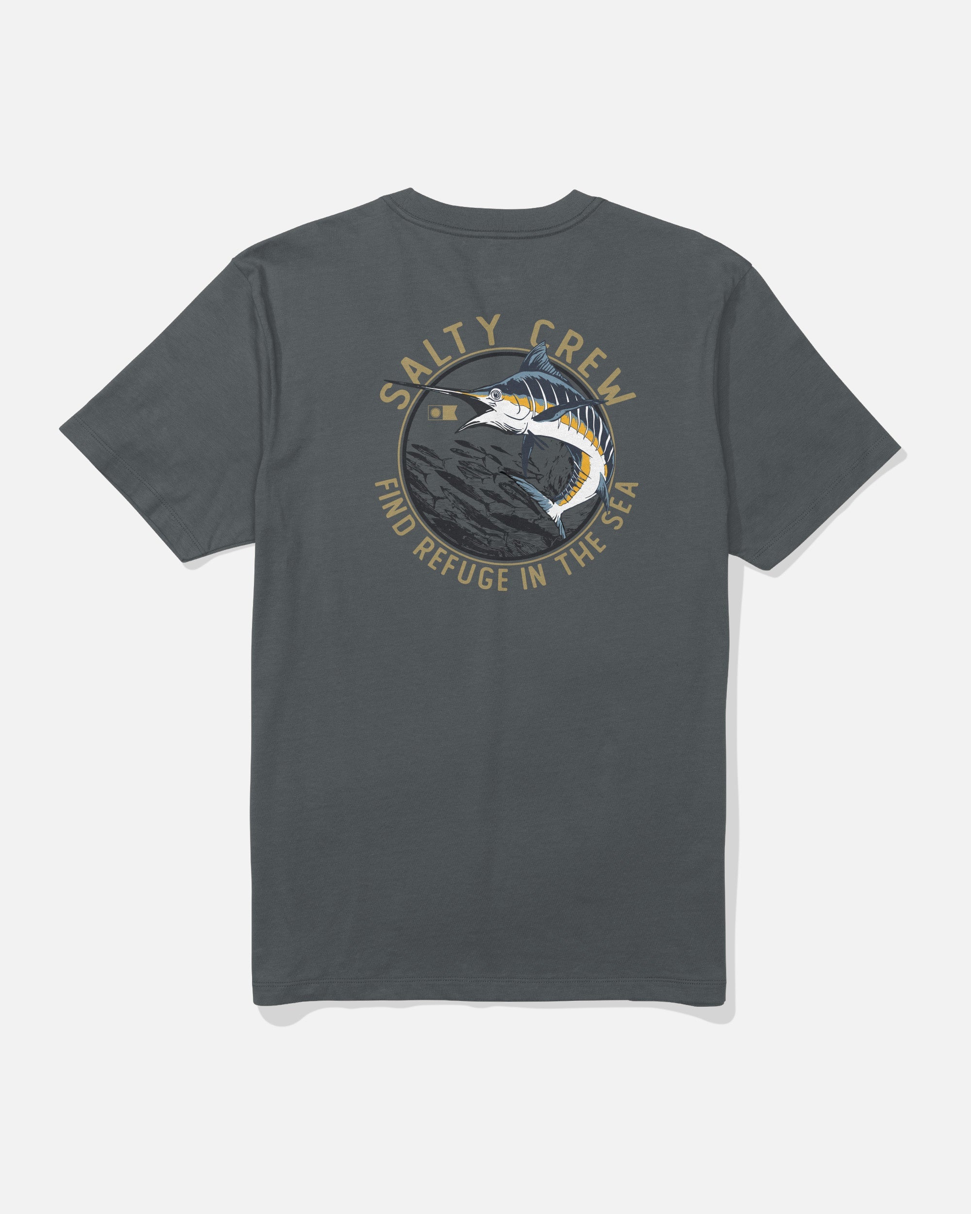 Salty Crew SCHOOLED SS TEE - Charcoal