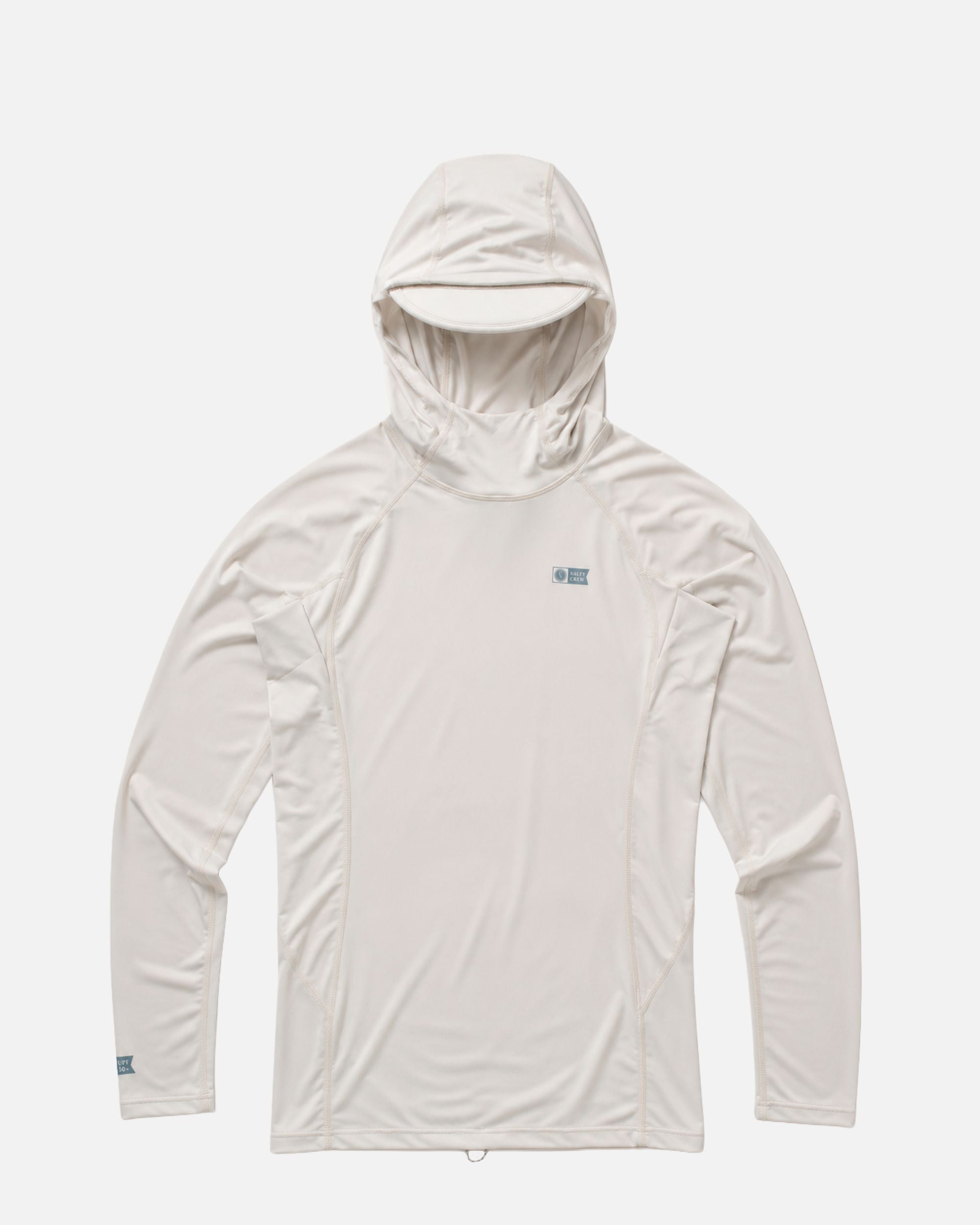 Salty Crew APEX HOOD SURF RASHGUARD - Light Grey