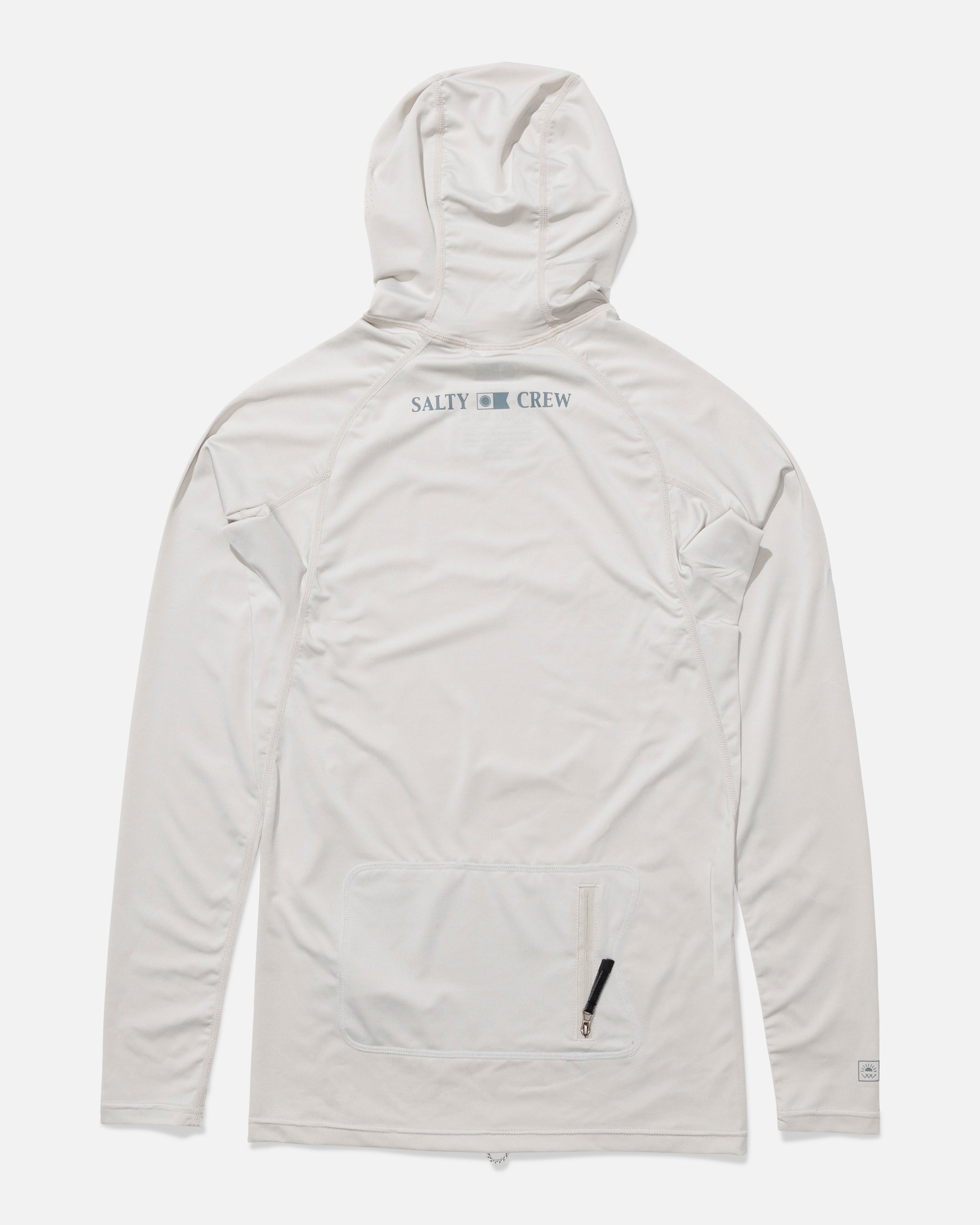 Salty Crew APEX HOOD SURF RASHGUARD - Light Grey
