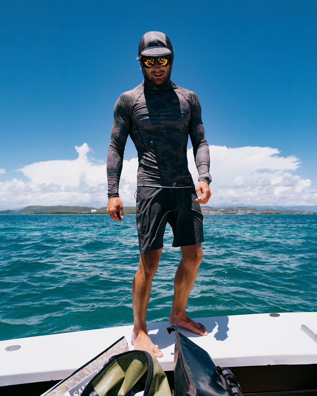 Salty Crew APEX HOOD SURF RASHGUARD - Recon Camo