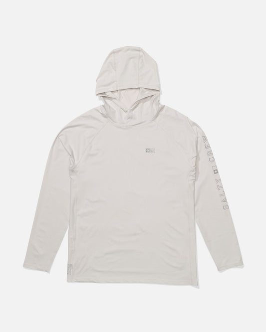Salty Crew APEX PERFORATED SUNSHIRT - Light Grey