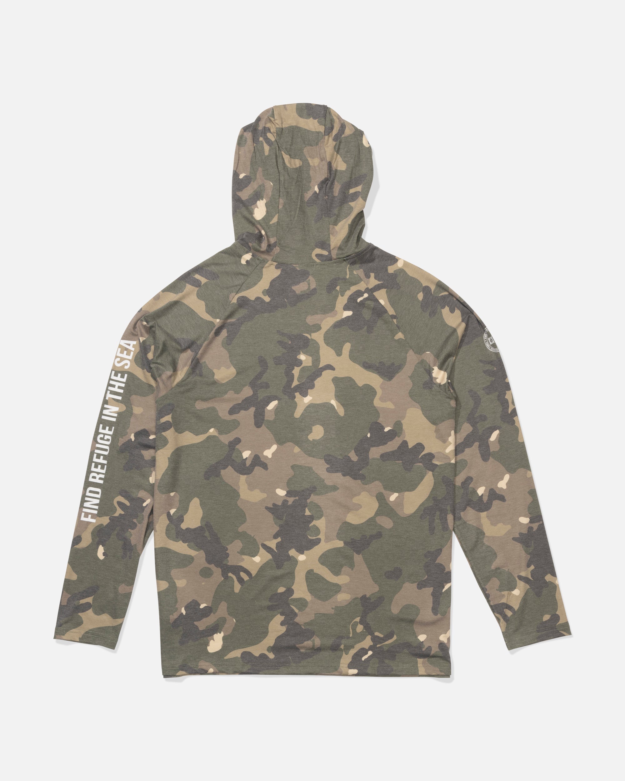 Salty Crew MARINER LITE UV HOOD - Green Camo