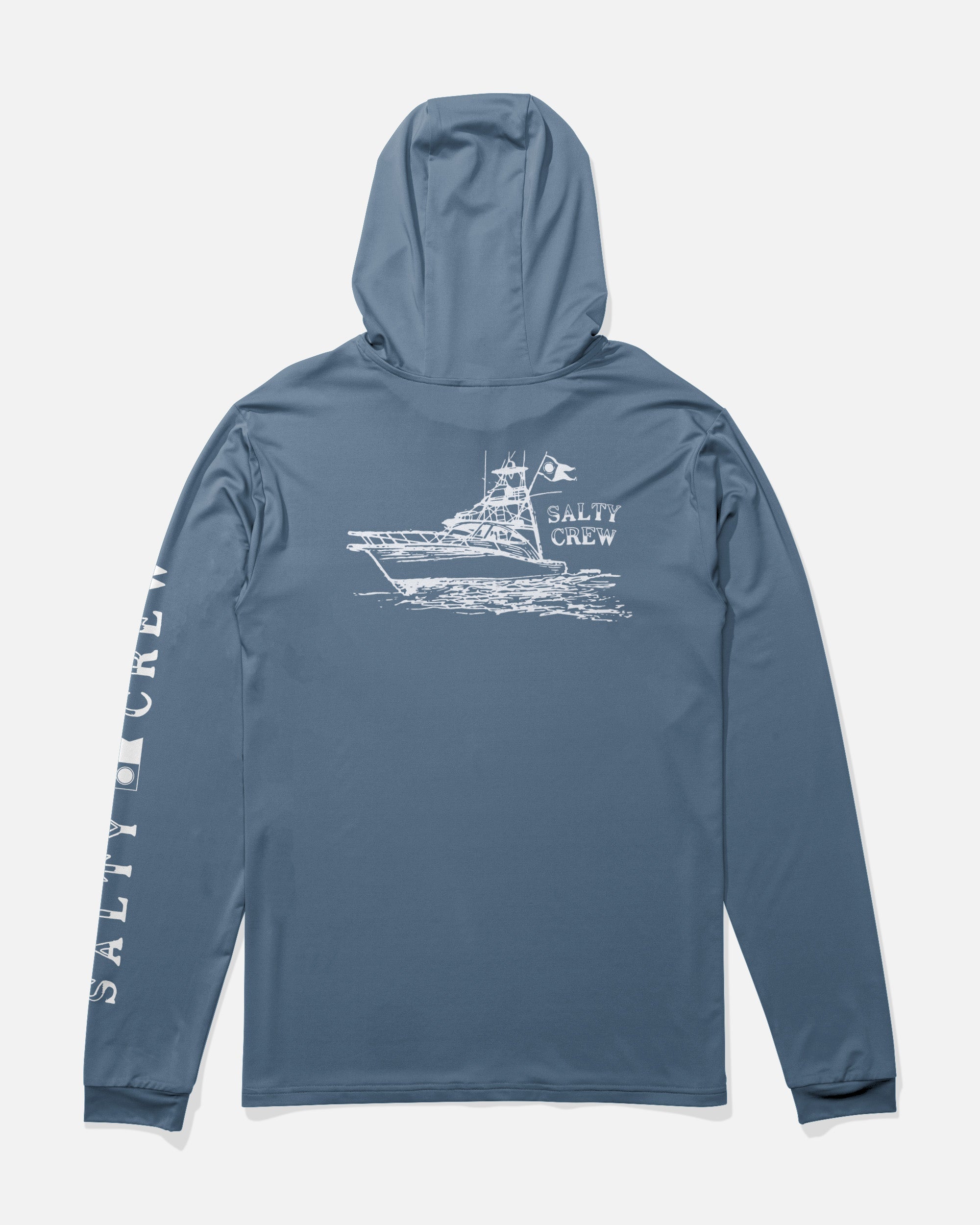 Salty Crew ON BOARD HOOD SUNSHIRT - Captains Blue
