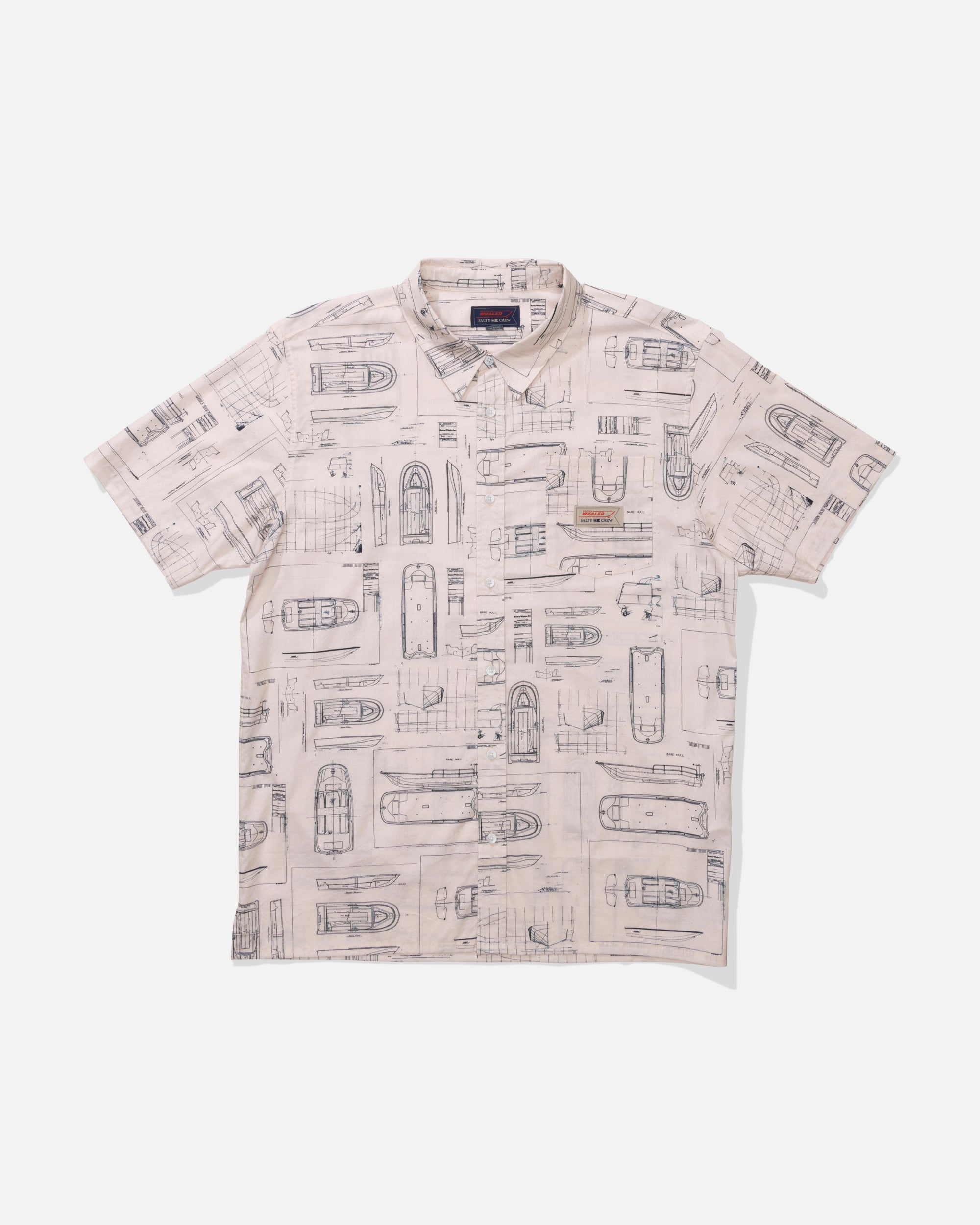 Salty Crew WHALER SS BUTTON UP - Bone