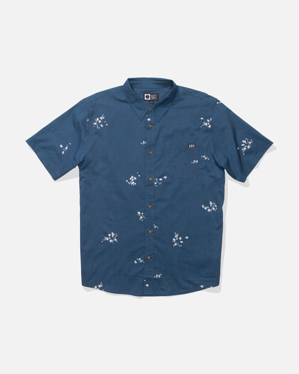 Salty Crew CREW SS BUTTON UP - Mid Blue
