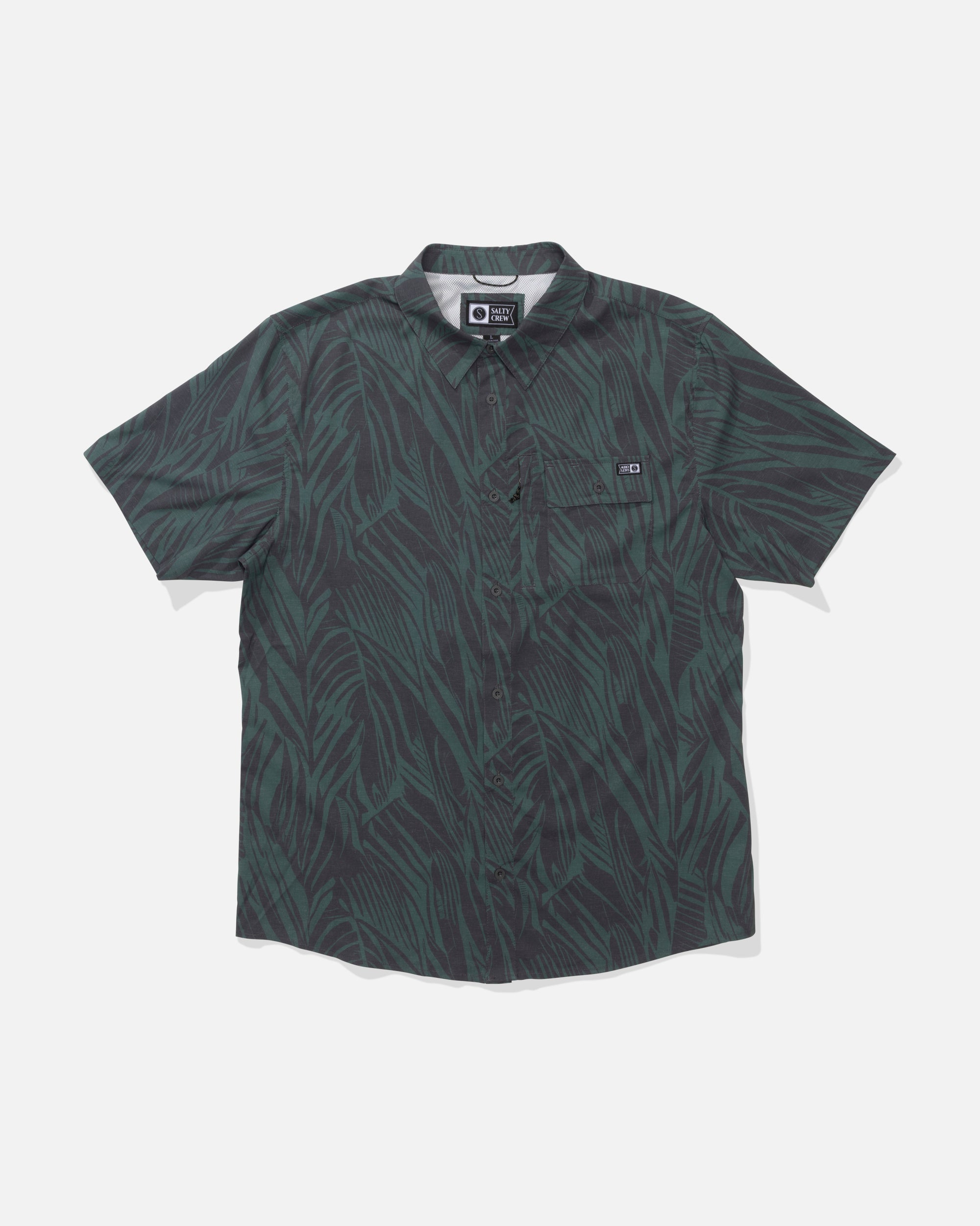 Salty Crew FLAGSHIP UV BUTTON UP - Washed Green