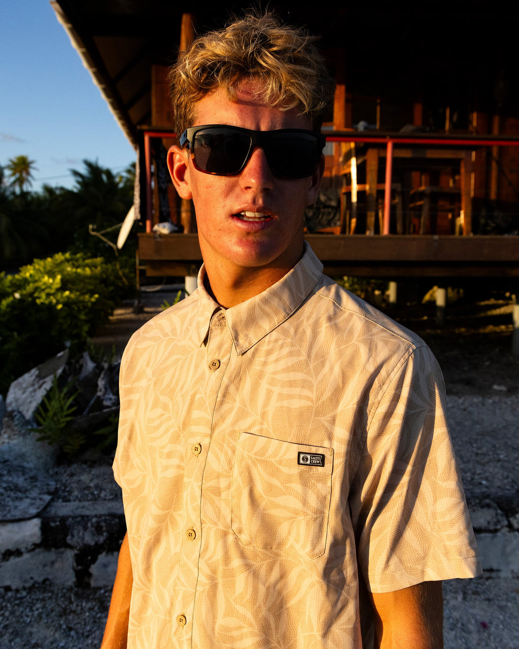 Salty Crew BREEZER PERF BUTTON UP - Khaki