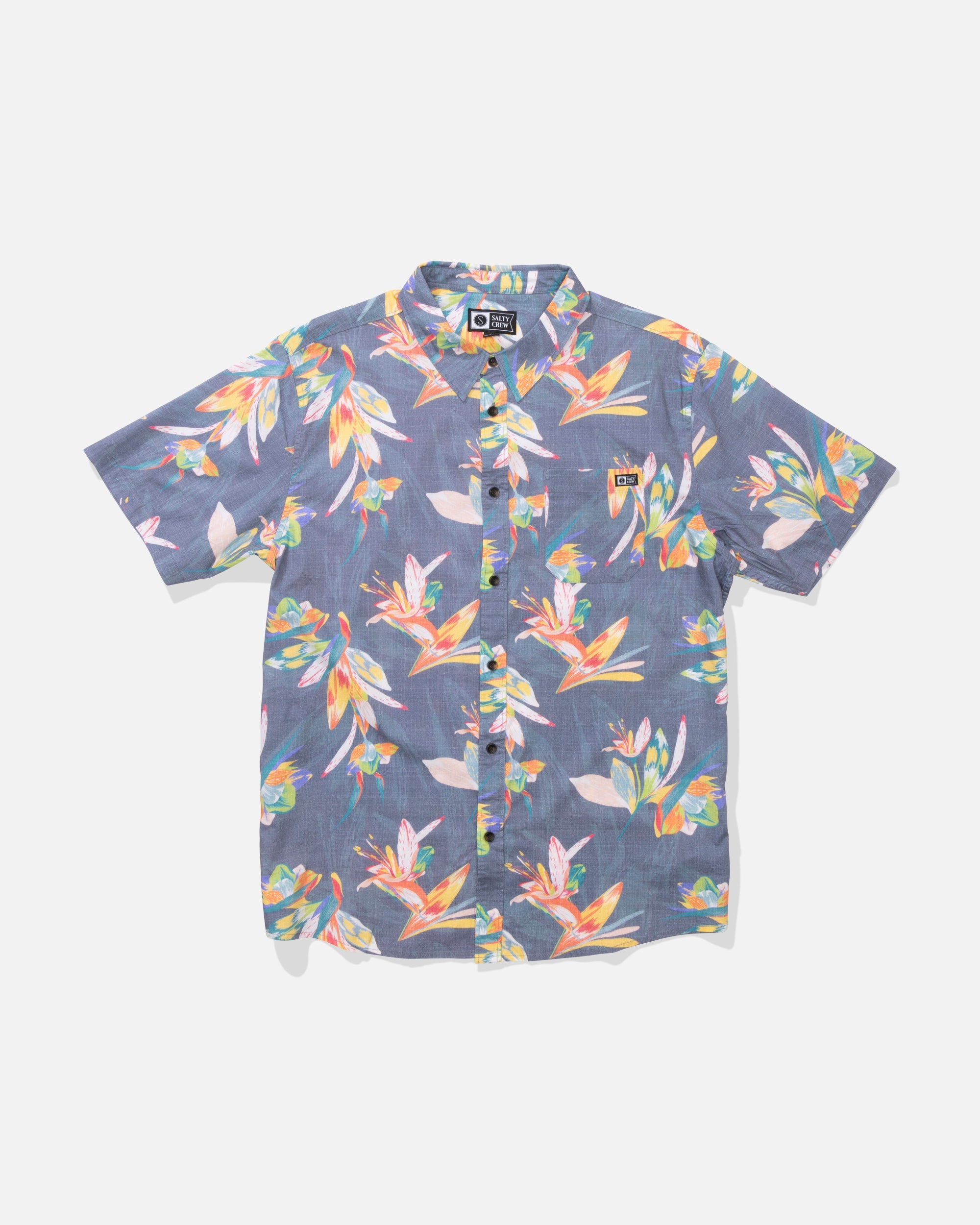 Salty Crew CREW SS BUTTON UP - Dark Shadow