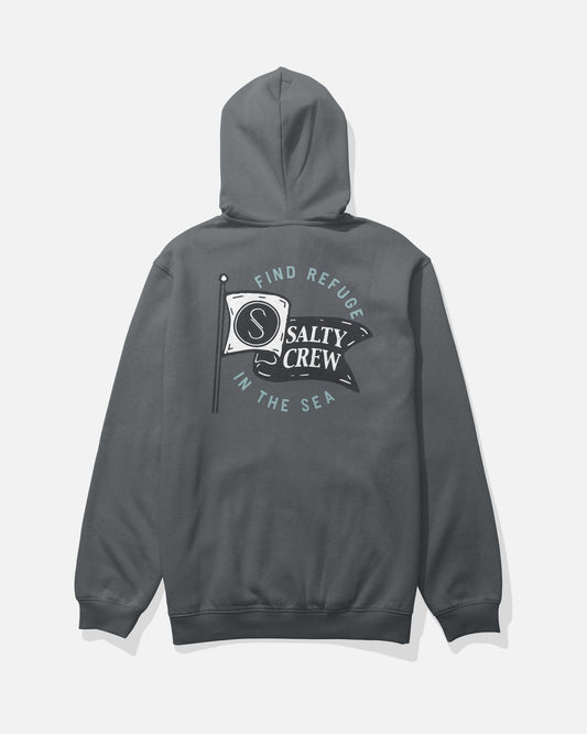 Salty Crew WAVEY ZIP FLEECE - Charcoal