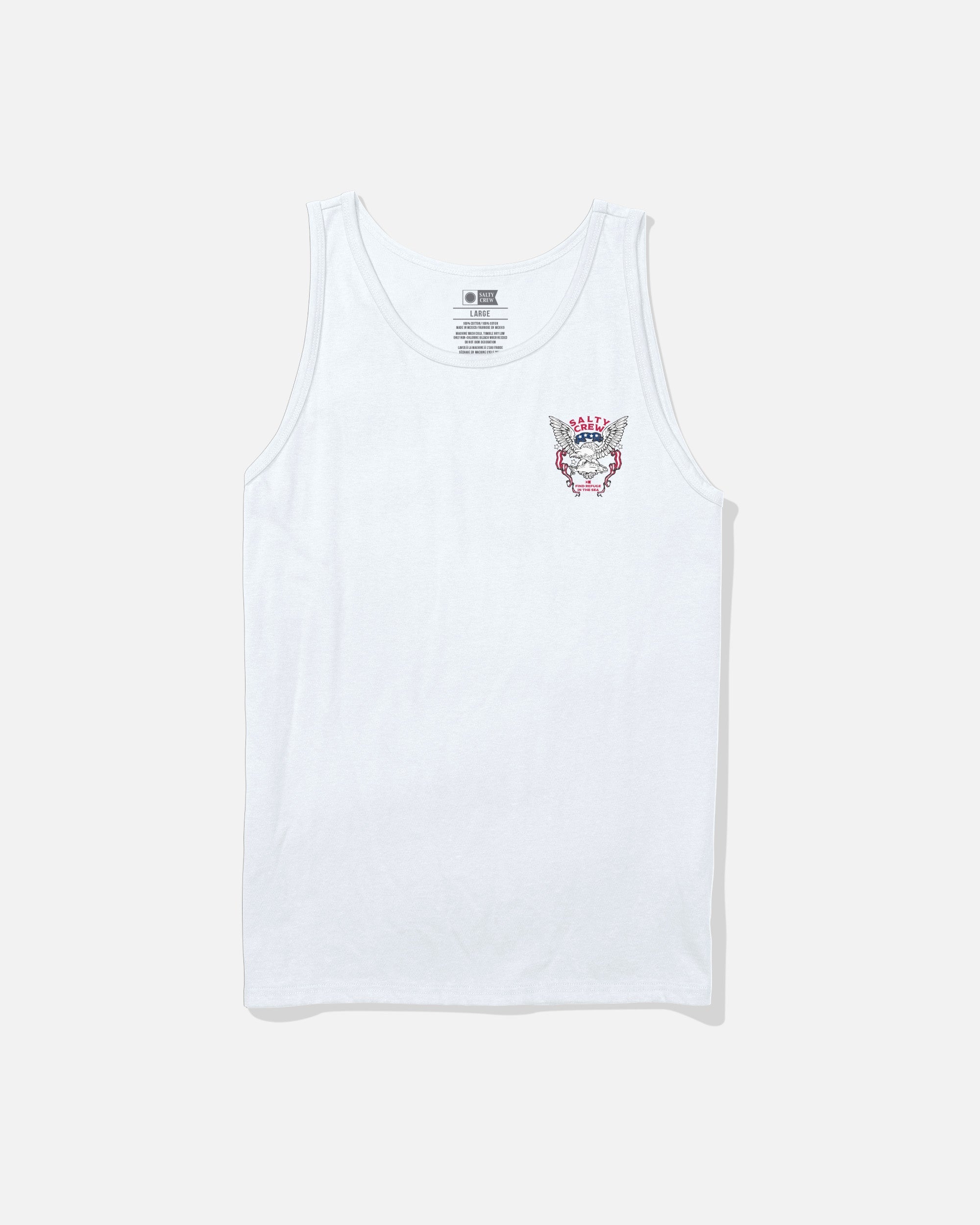 Salty Crew AMERICAN TALON TANK - White