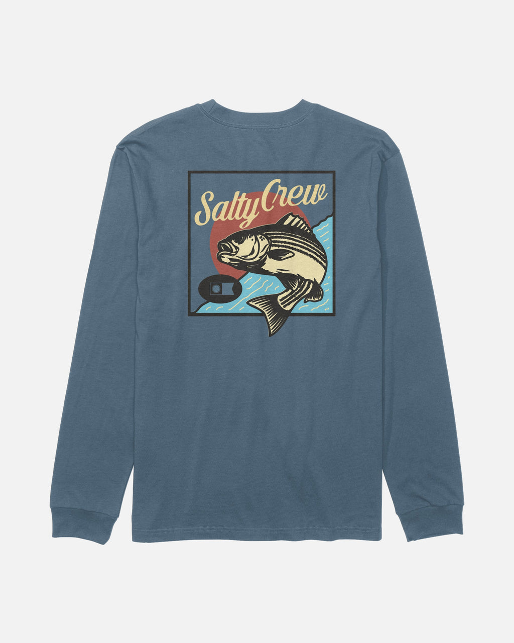 Salty Crew STRIPED LS TEE - Slate