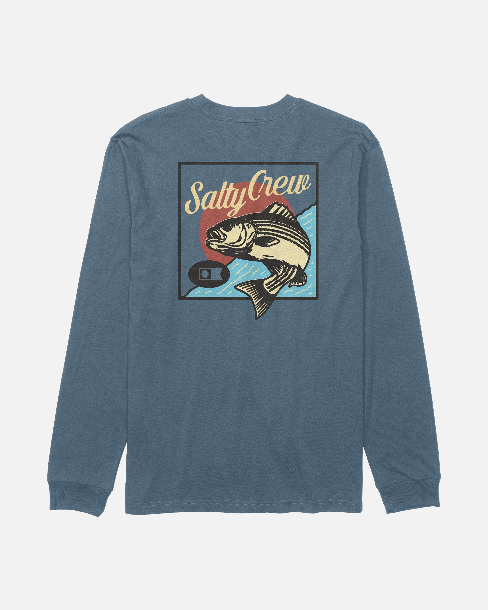 Salty Crew STRIPED LS TEE - Slate