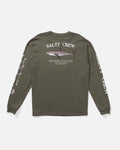 Salty Crew BRUCE LS TEE - Dusty Olive