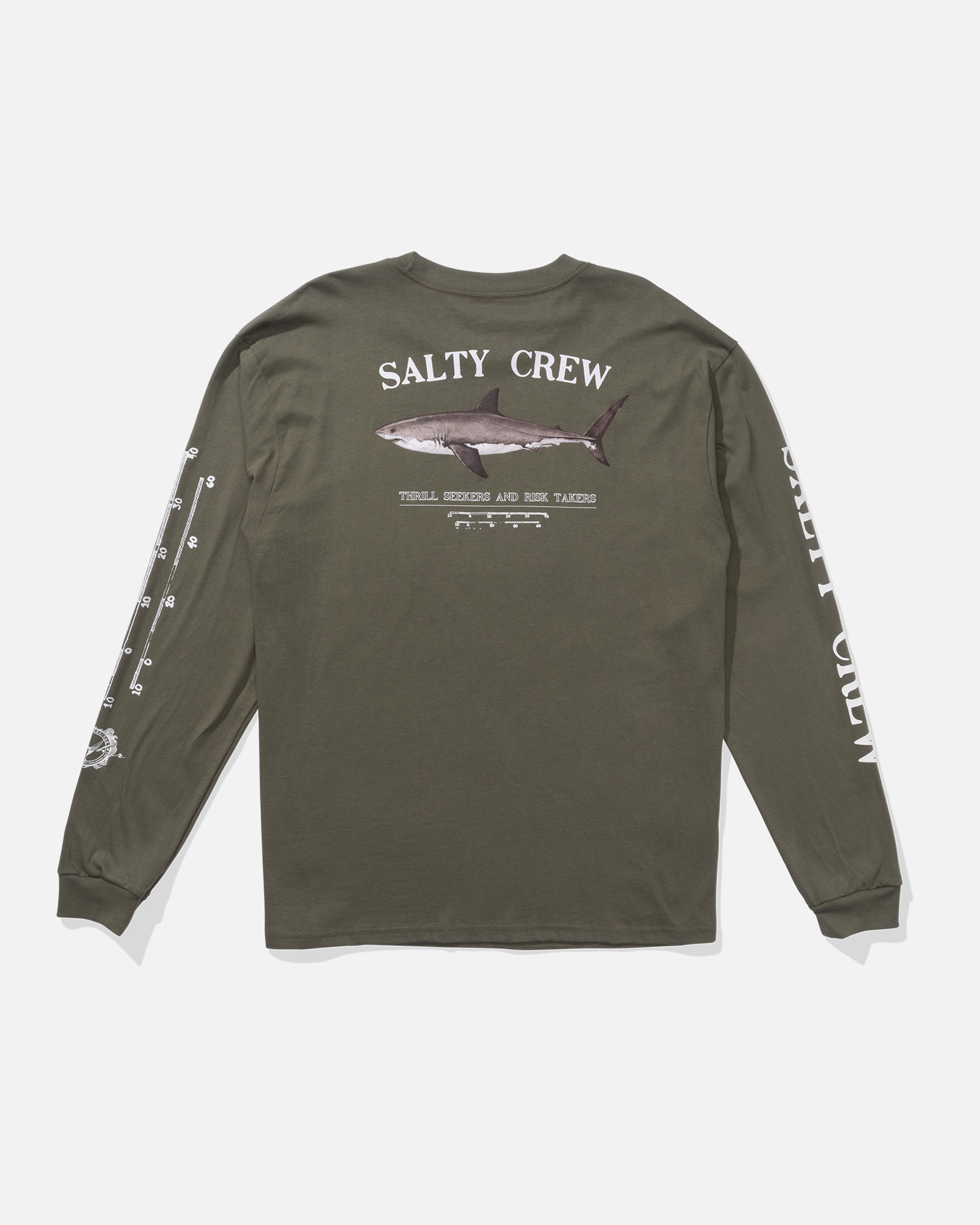 Salty Crew BRUCE LS TEE - Dusty Olive