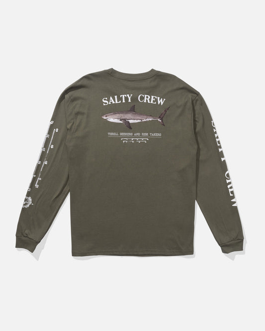 Salty Crew BRUCE LS TEE - Dusty Olive