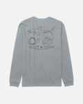 Salty Crew GREAT WHITE LS TEE - Quarry