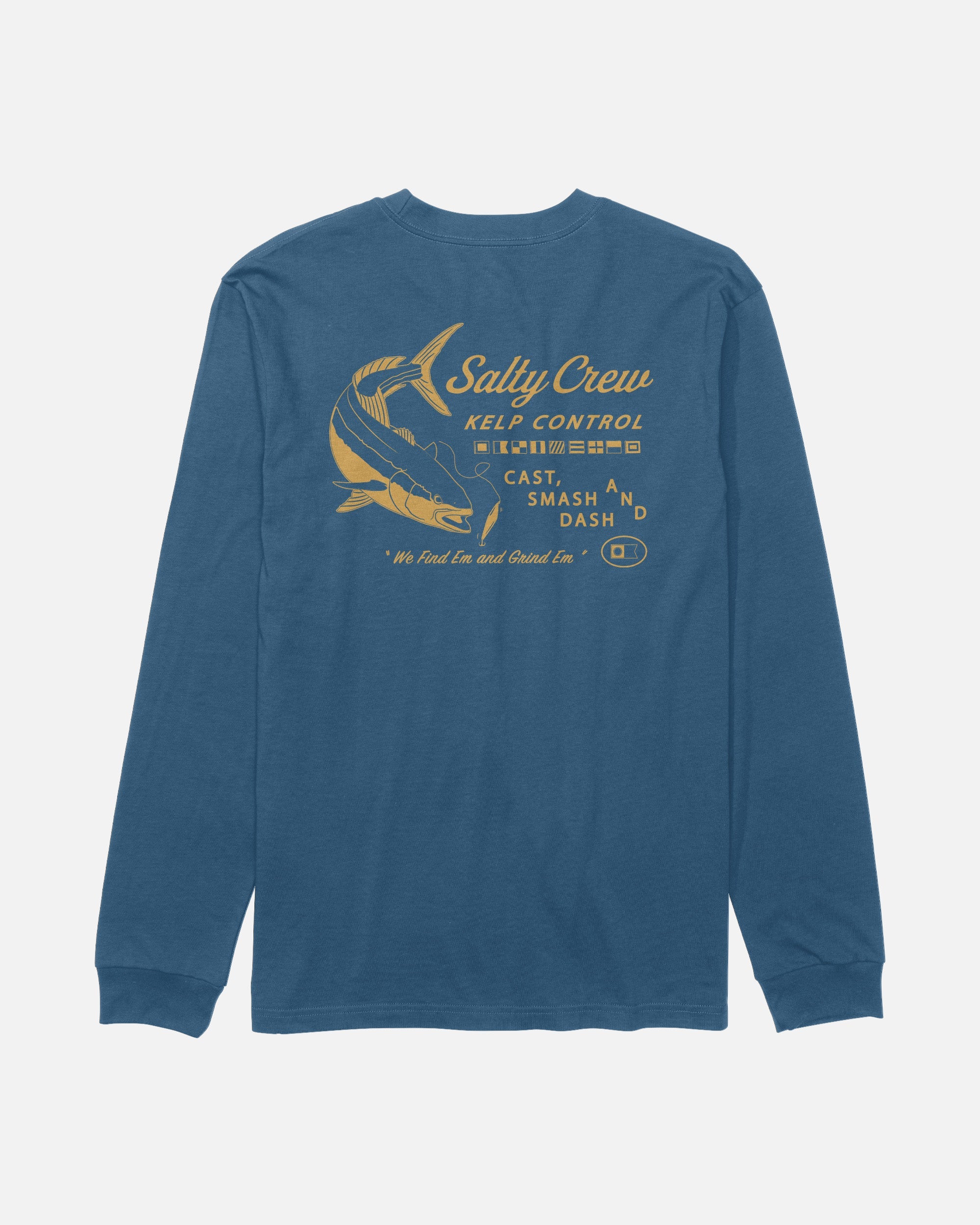 Salty Crew KELP CONTROL LS TEE - Cast Blue