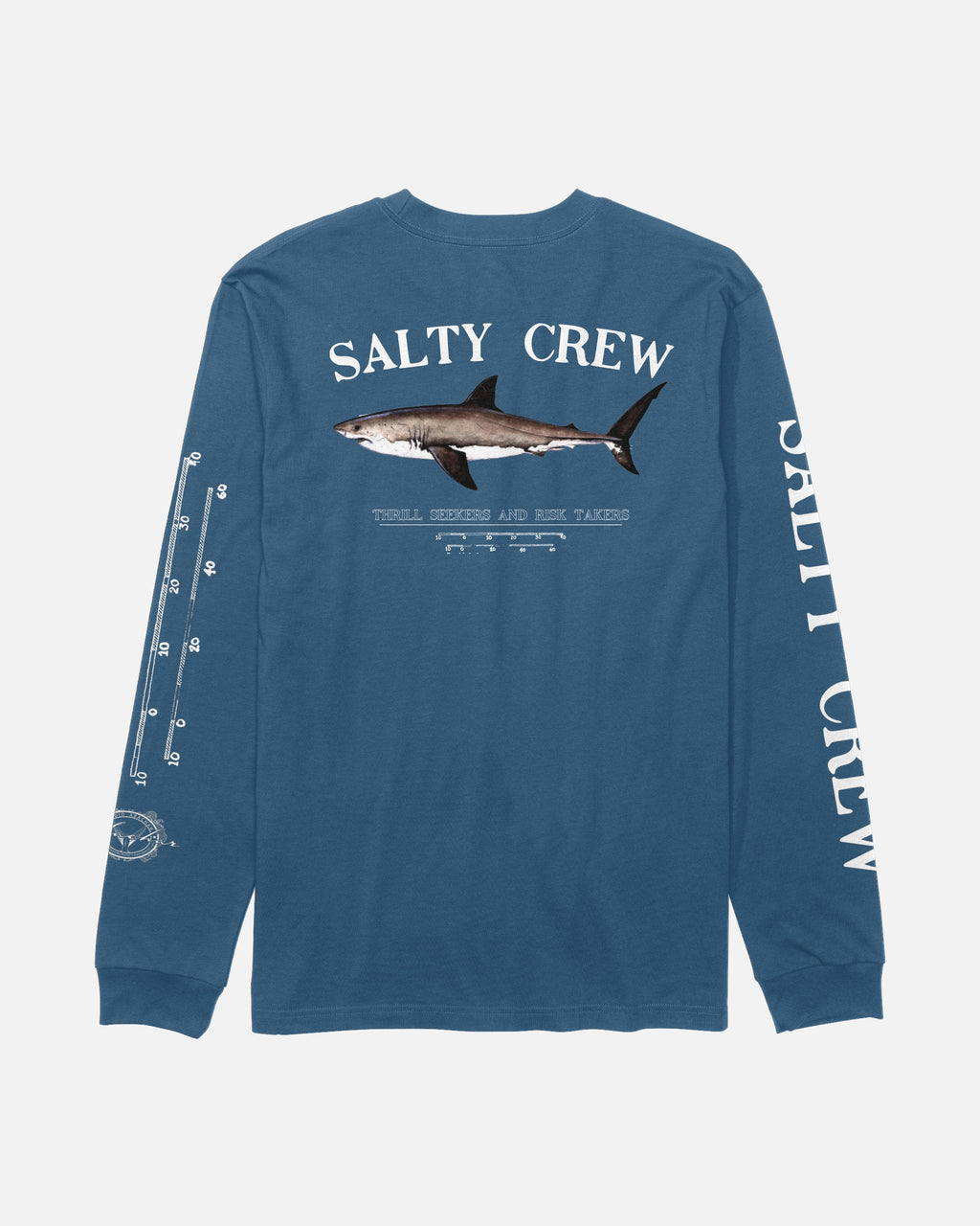 Salty Crew BRUCE LS TEE - Cast Blue