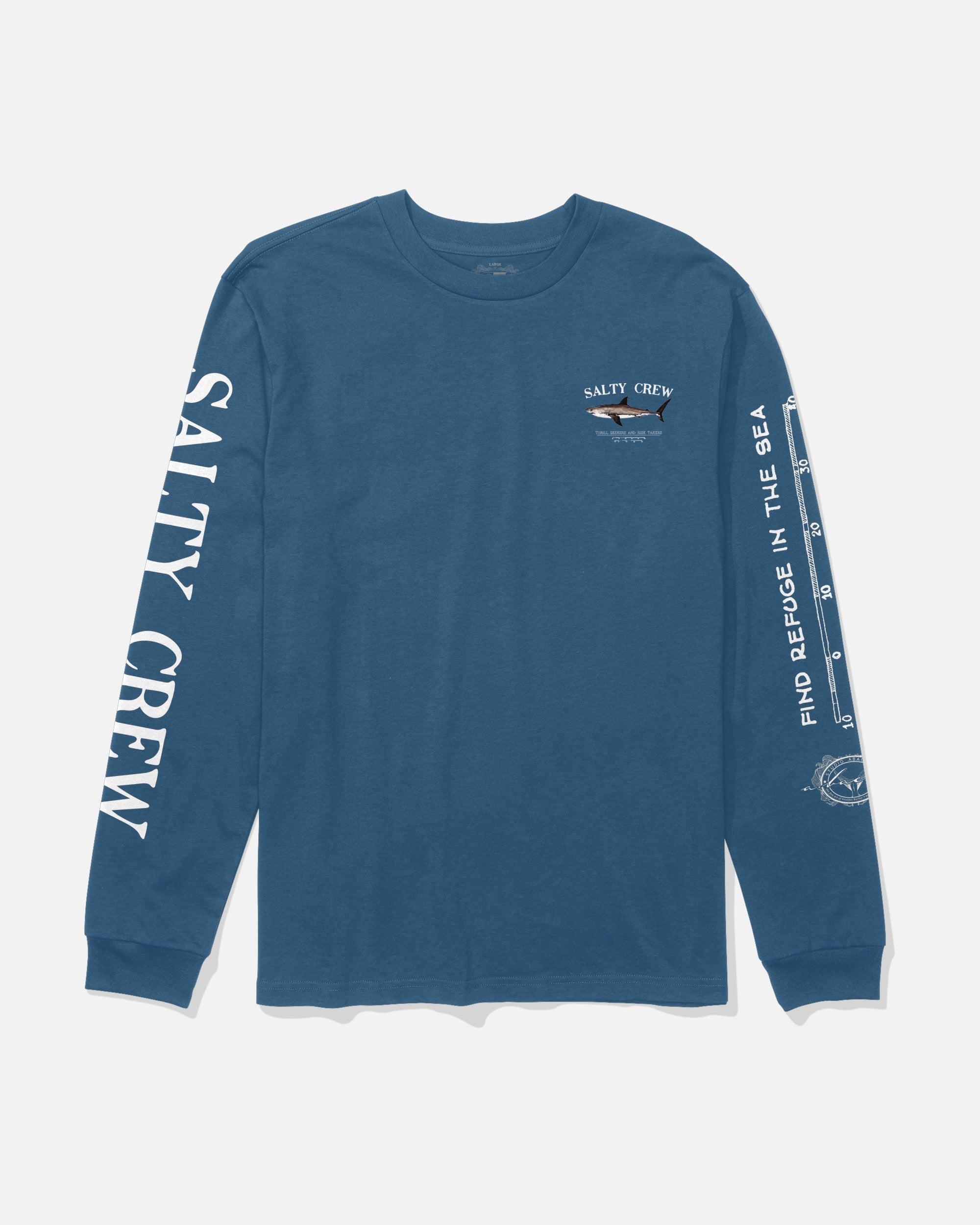 Salty Crew BRUCE LS TEE - Cast Blue