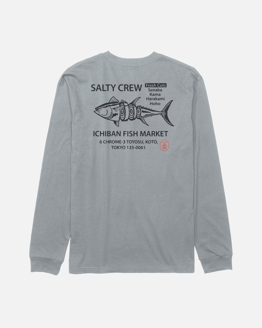 Salty Crew ICHIBAN LS TEE - Quarry