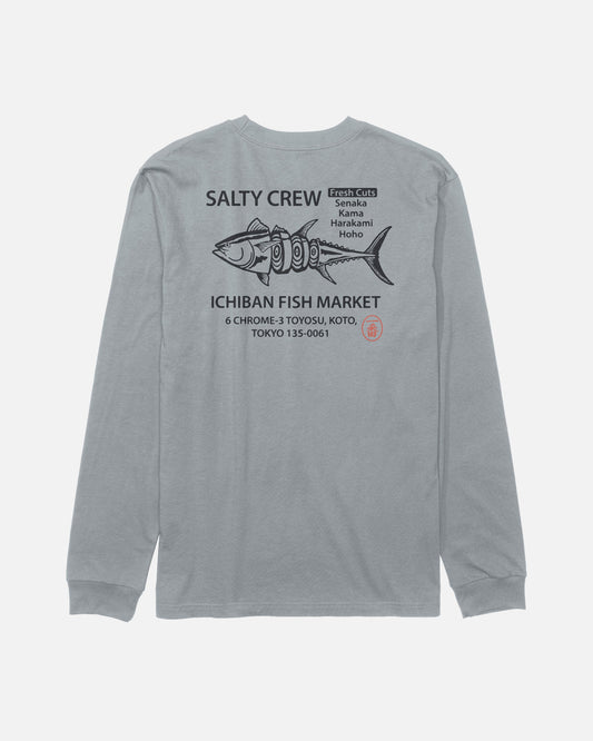 Salty Crew ICHIBAN LS TEE - Quarry