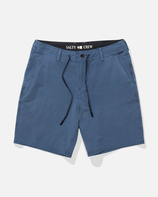 Salty Crew TRANSOM OVERDYE SHORT - Mid Blue