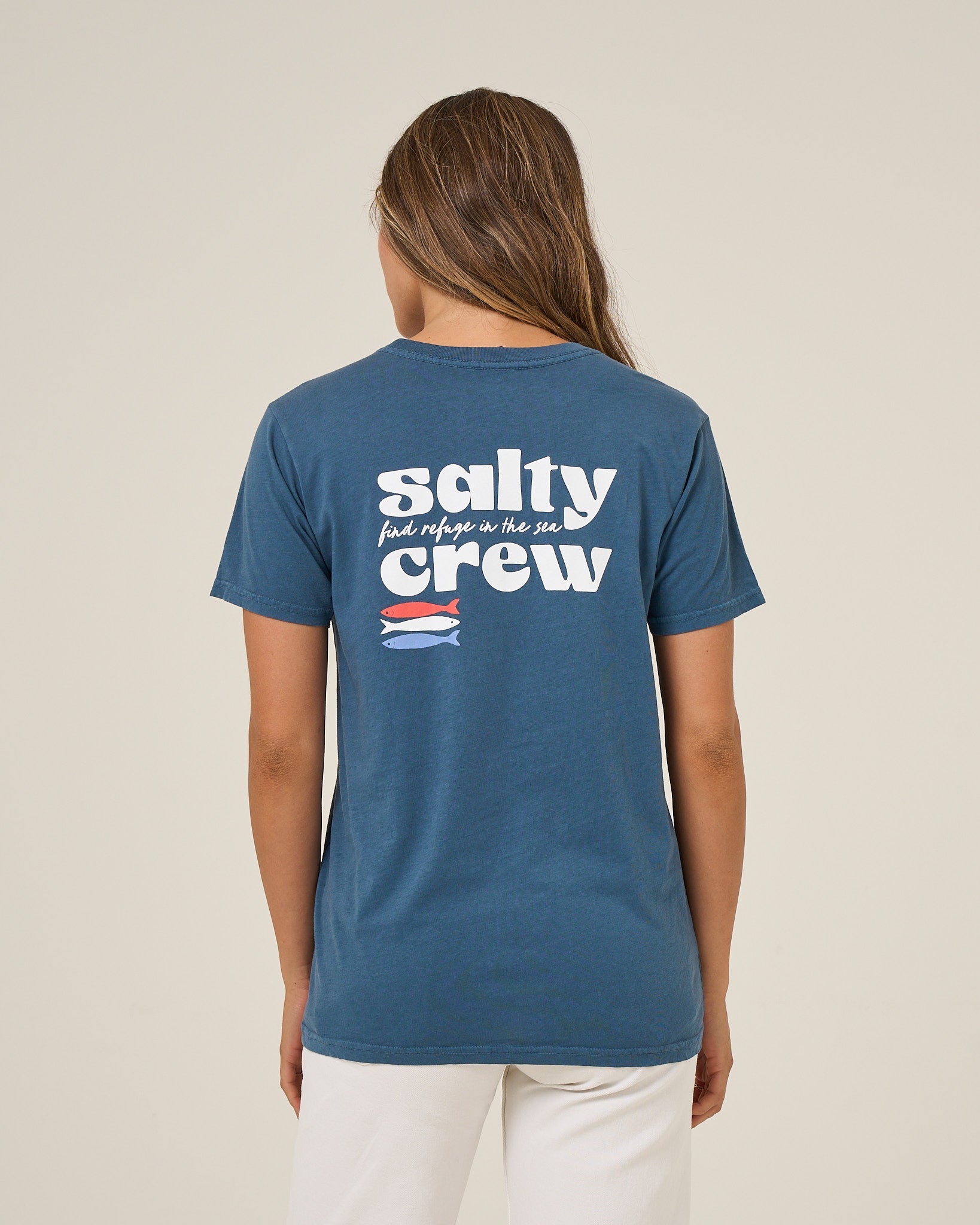 Salty Crew AMERICAN CATCH BF TEE - Midnight Navy