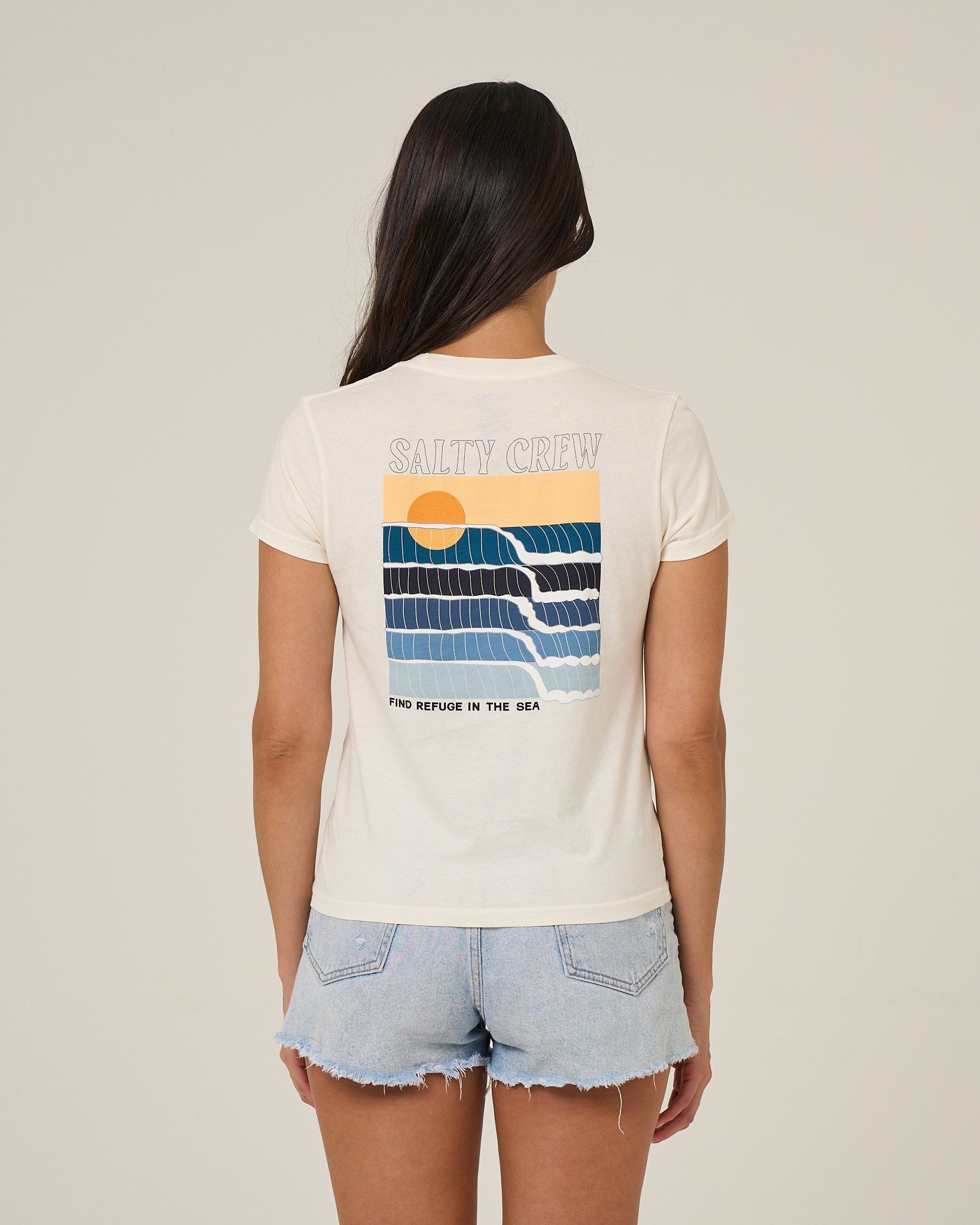 Salty Crew RETRO WAVE MODERN TEE - Off White