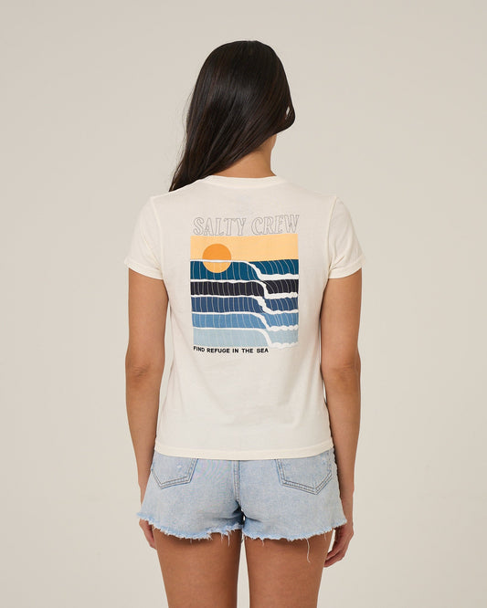 Salty Crew RETRO WAVE MODERN TEE - Off White