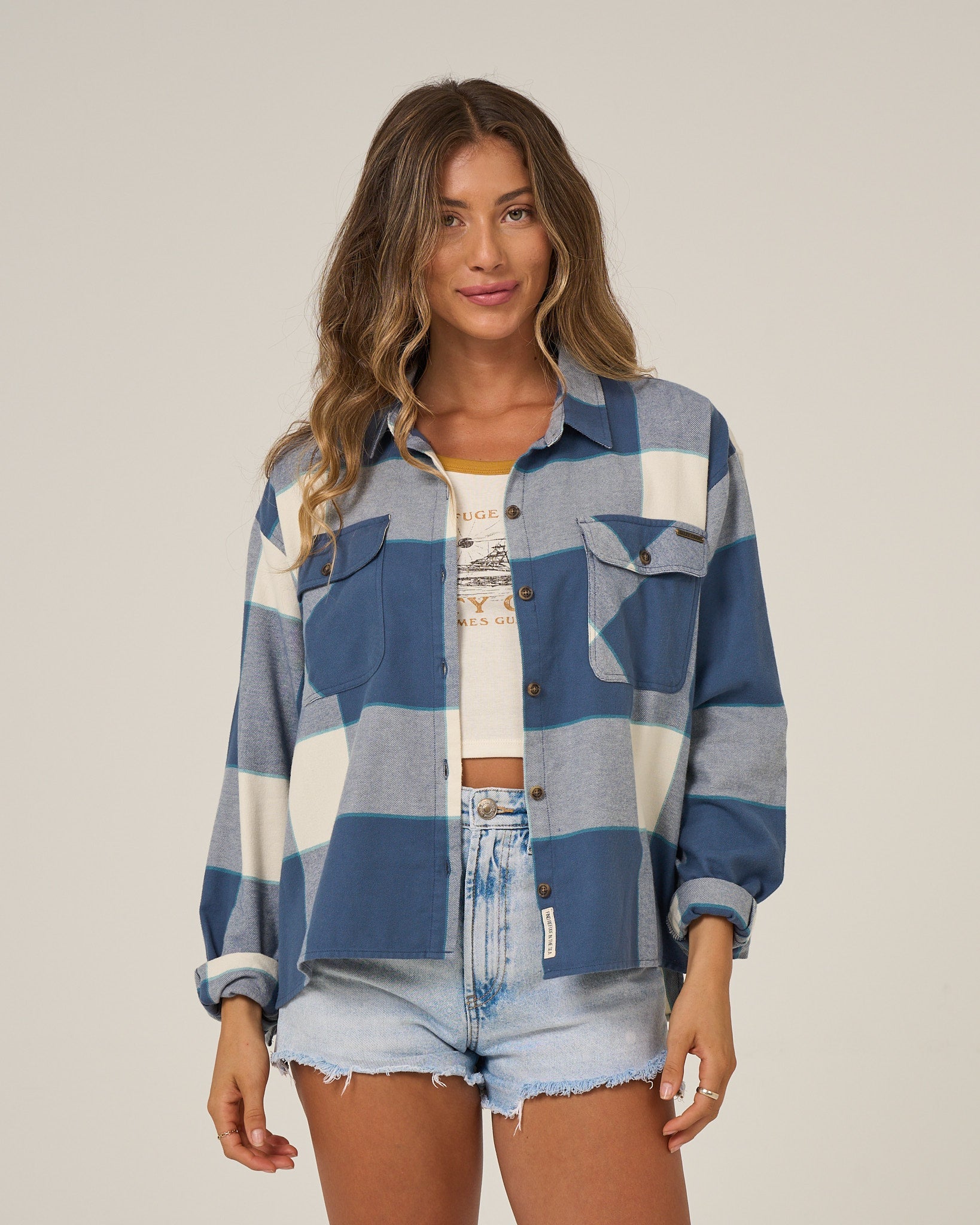 Salty Crew NOMAD FLANNEL - Vintage Indigo