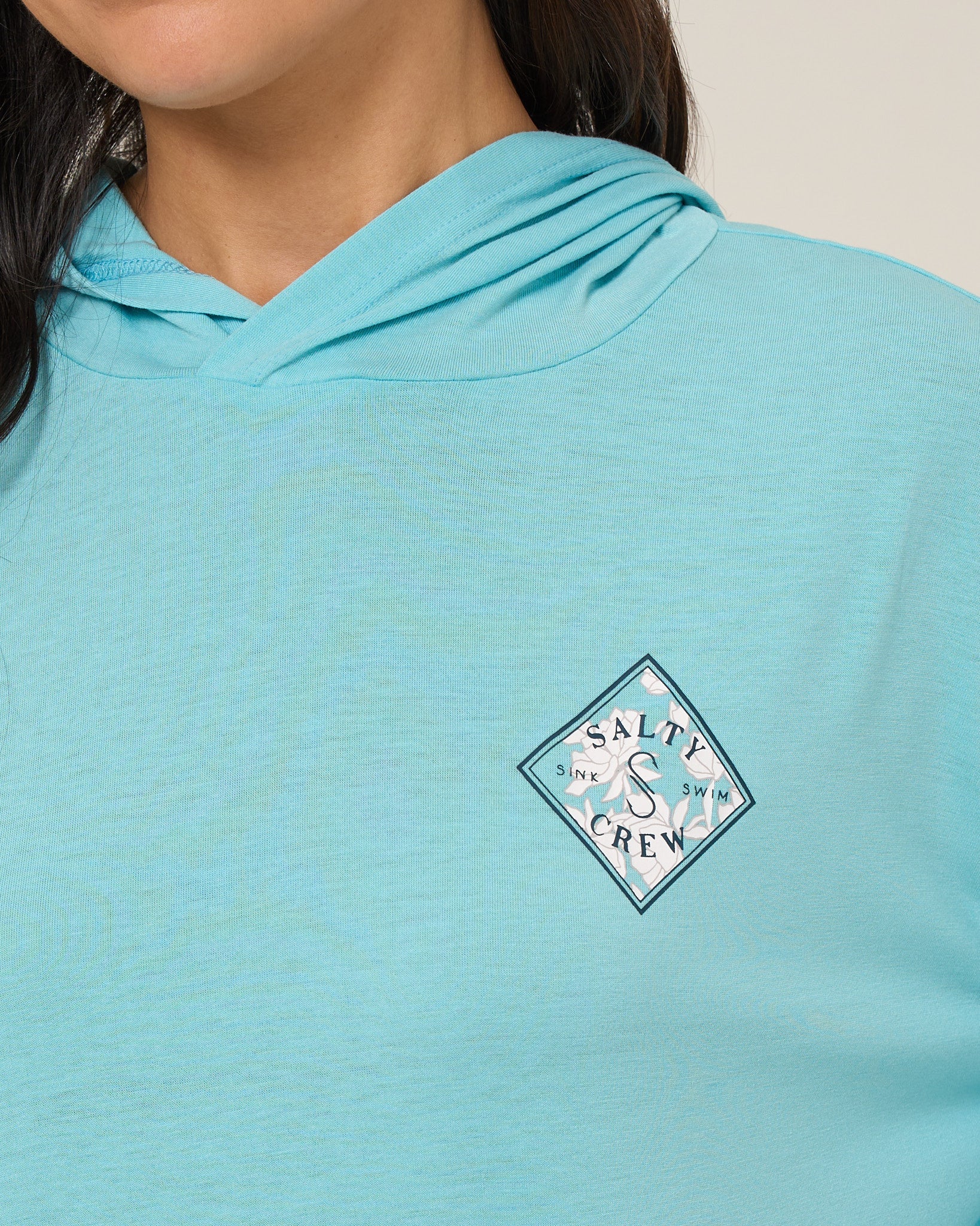Salty Crew TIPPET FILL TECH HOODY - AQUAMARINE