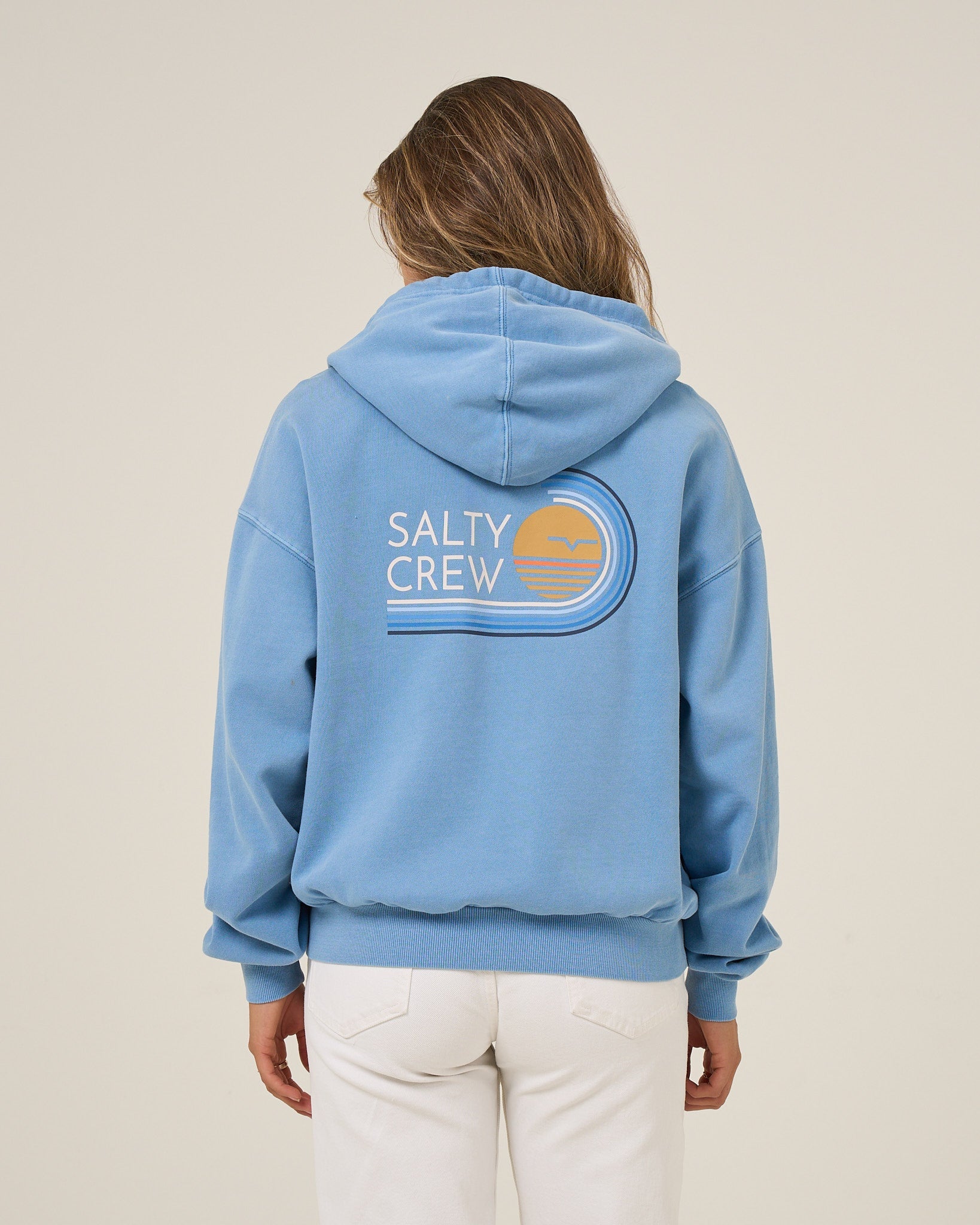 Salty Crew OMBRE WAVE HOODED ZIP - Ash Blue