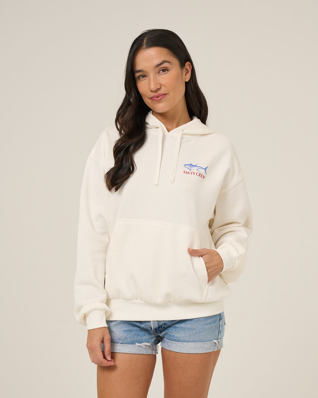 Salty Crew OVERLAY HOODIE - Off White