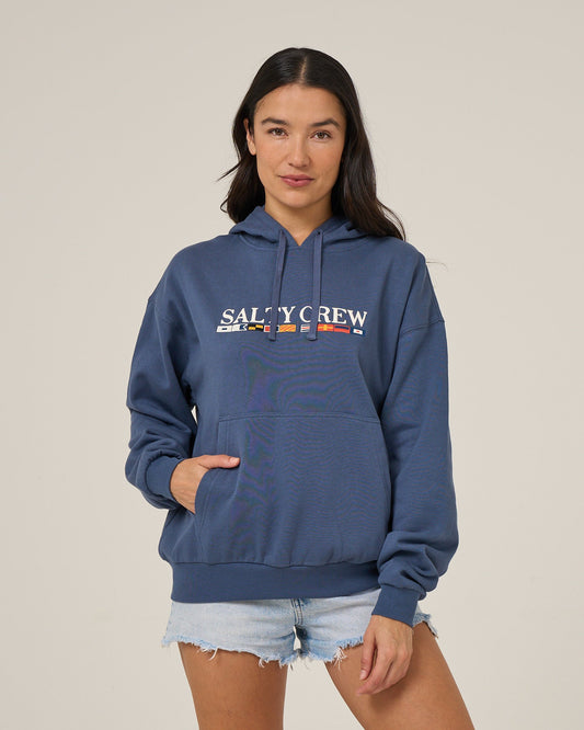 Salty Crew FLAG HOODIE - Vintage Indigo