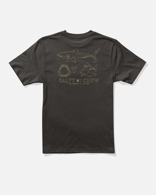 Salty Crew GREAT WHITE BOYS SS TEE - BLACK