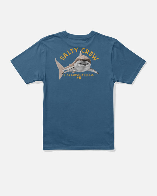 Salty Crew LURKING BOYS SS TEE - Cast Blue