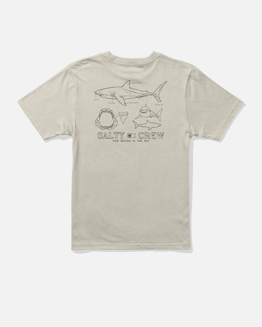 Salty Crew GREAT WHITE BOYS SS TEE - Bone